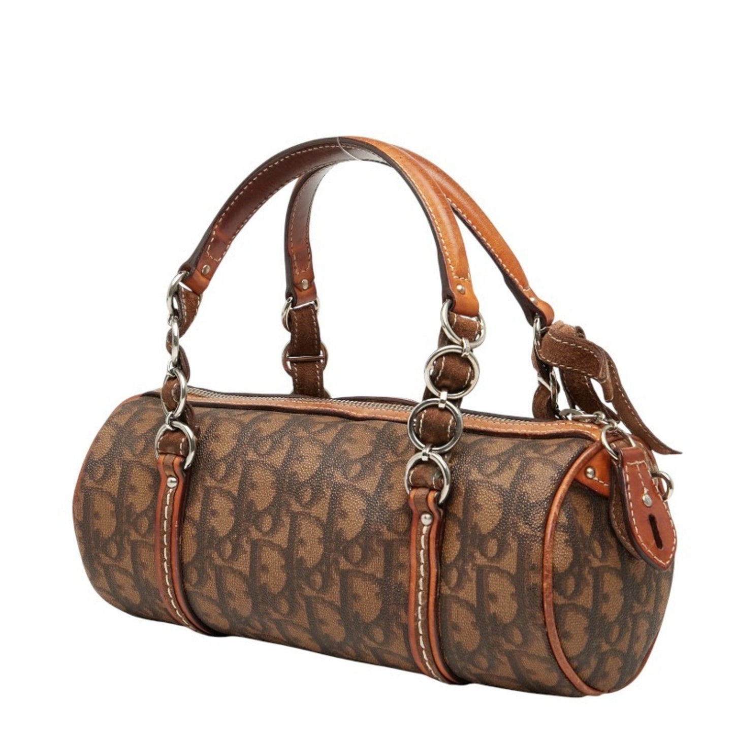 Christian Dior Trotter Brown Pvc Leather Handbag  