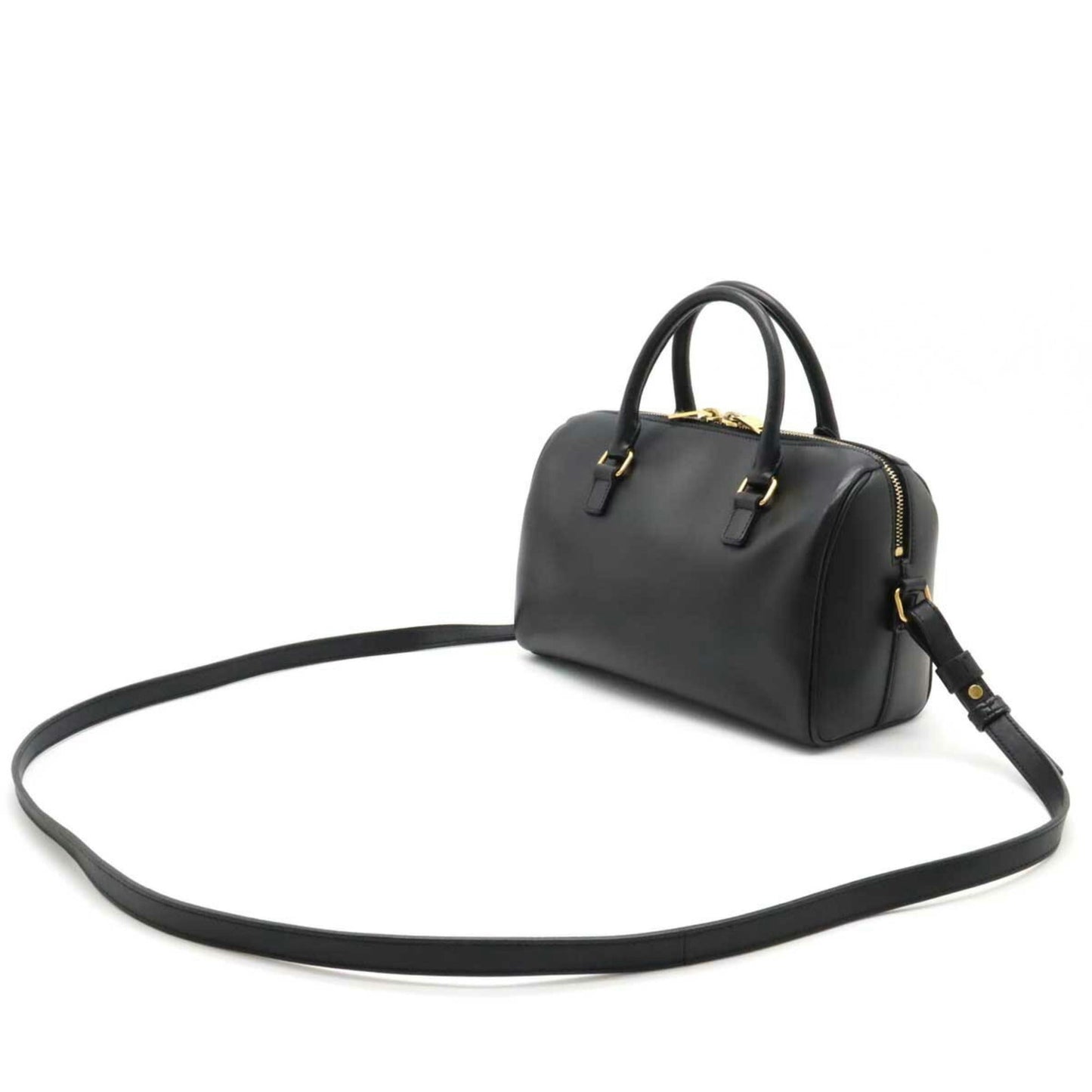 Yves Saint Laurent SAINT LAURENT PARIS Saint Laurent Paris YSL Yves Baby Duffle HandBag Shoulder Leather Black