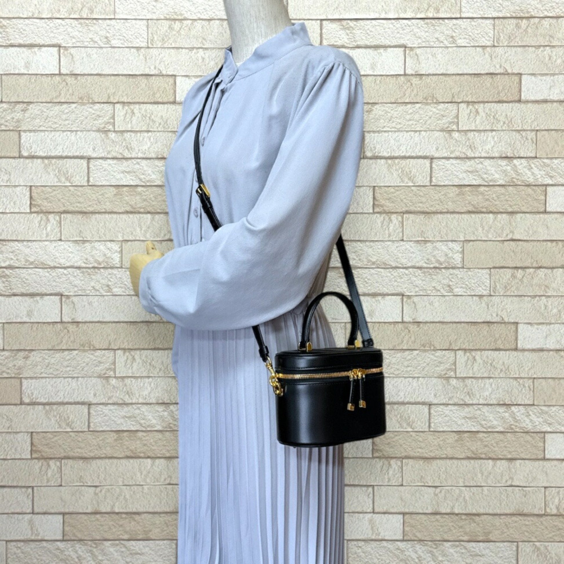 Christian Dior Black Leather Shoulder Bag  