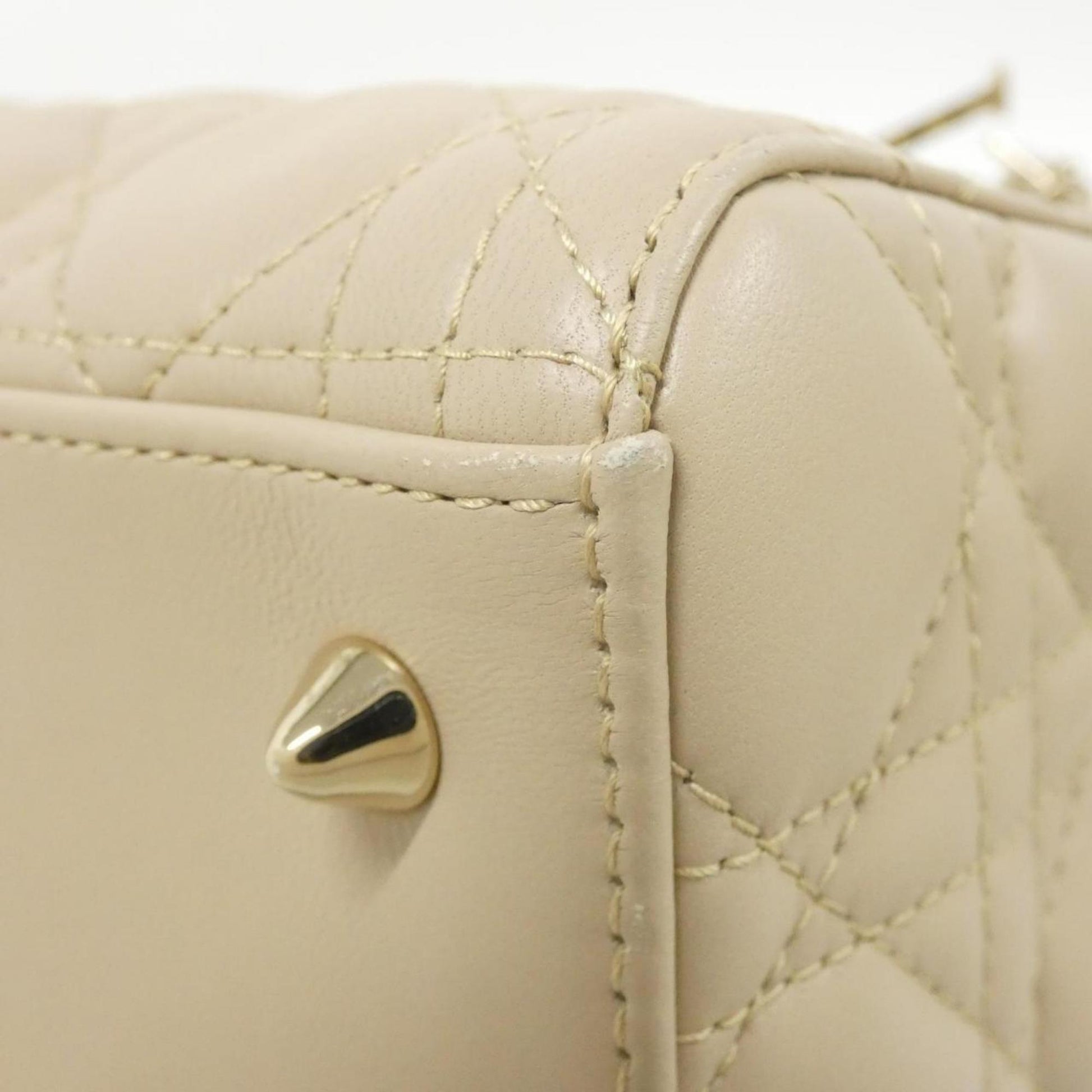 Christian Dior Beige Leather Handbag  