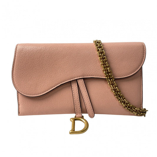 Christian Dior Pink Leather Shoulder Bag  
