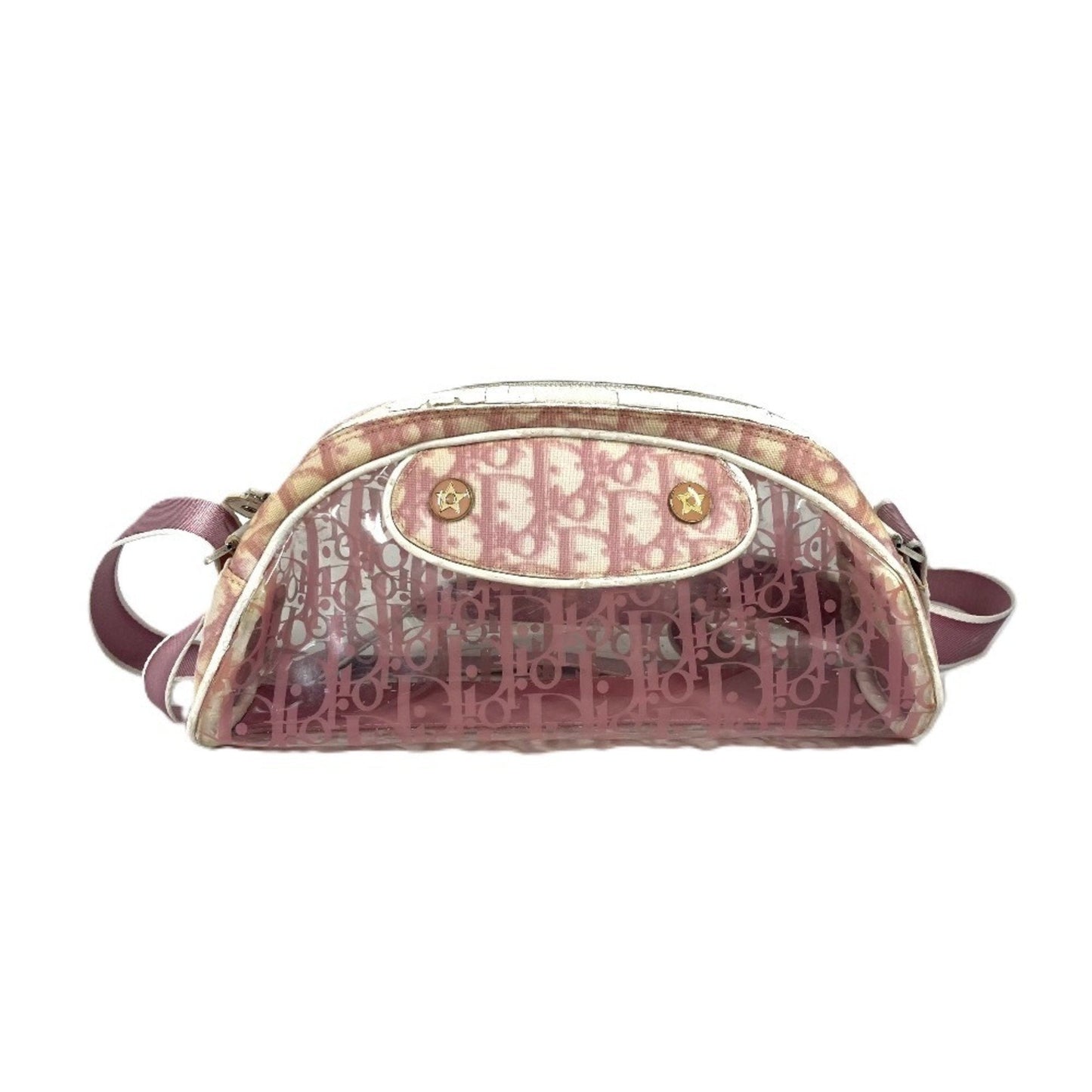 Christian Dior Pink Pvc Leather Pouch Shoulder Bag  
