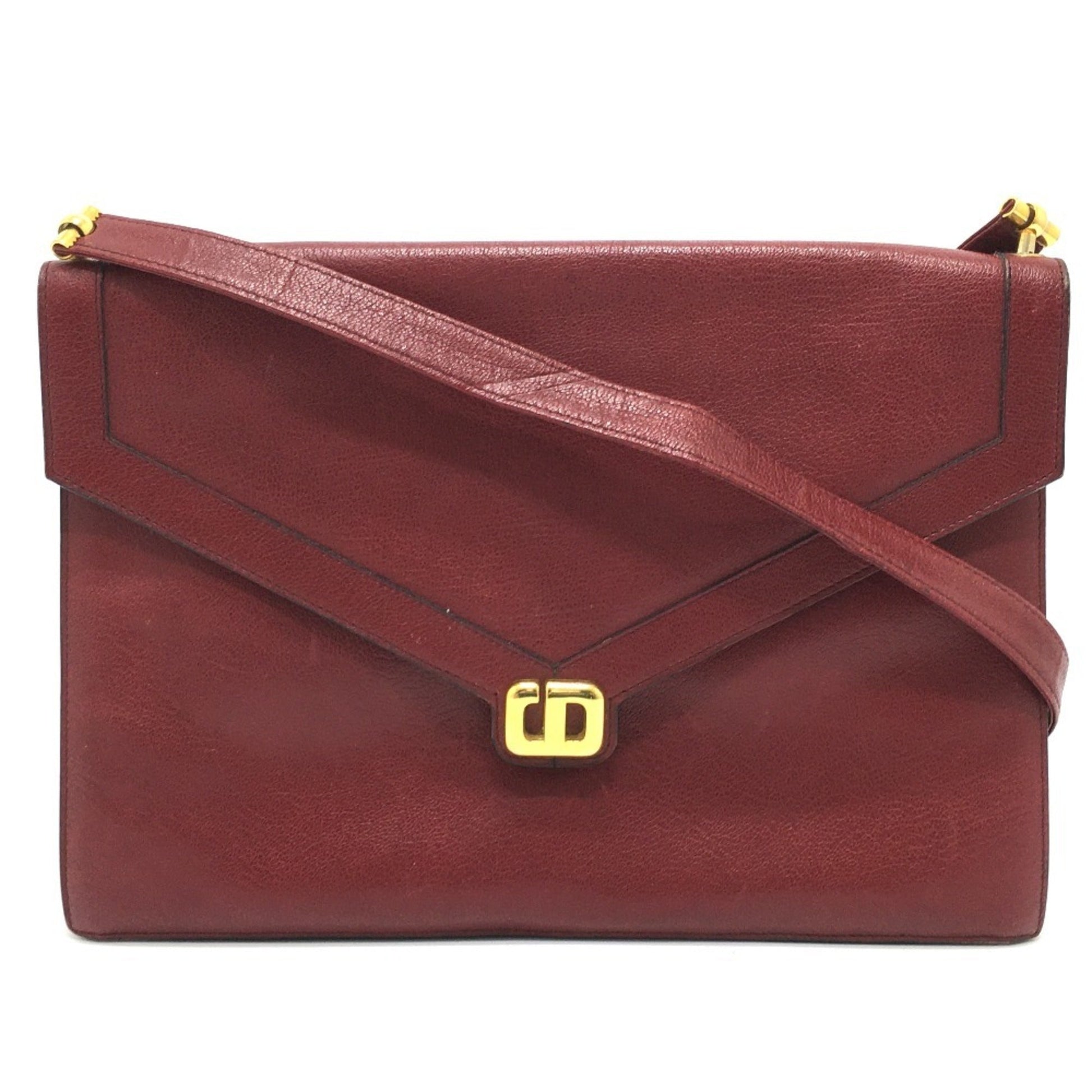 Christian Dior Red Color Leather Shoulder Bag  