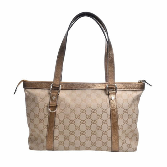Gucci Leather Canvas Tote