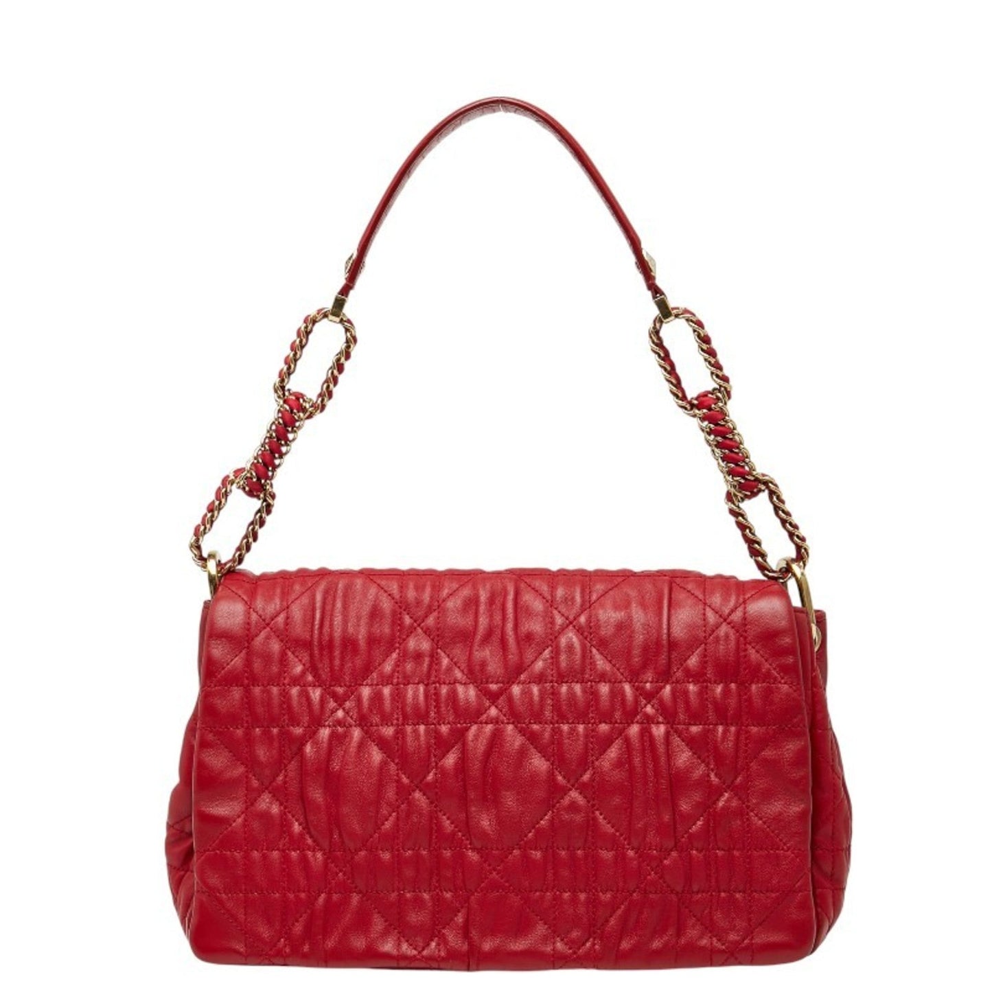 Christian Dior Red Color Leather Handbag Shoulder Bag  