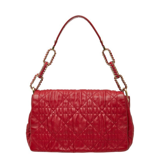 Christian Dior Red Color Leather Handbag Shoulder Bag  