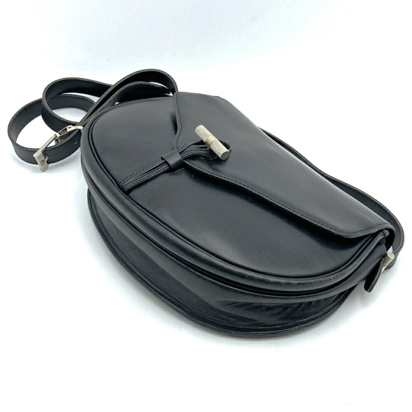 Christian Dior Black Leather Shoulder Bag  