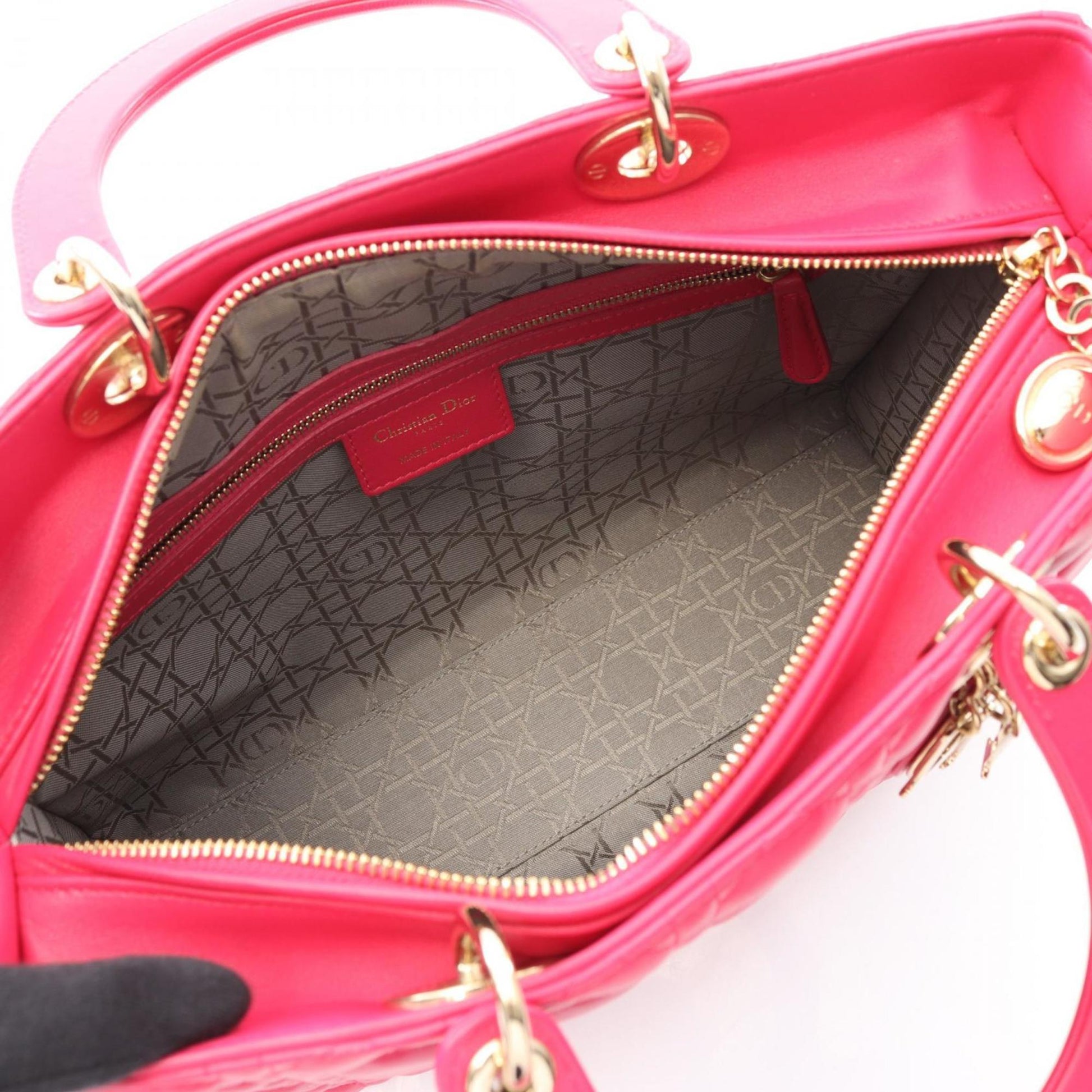 Christian Dior Pink Leather Handbag  