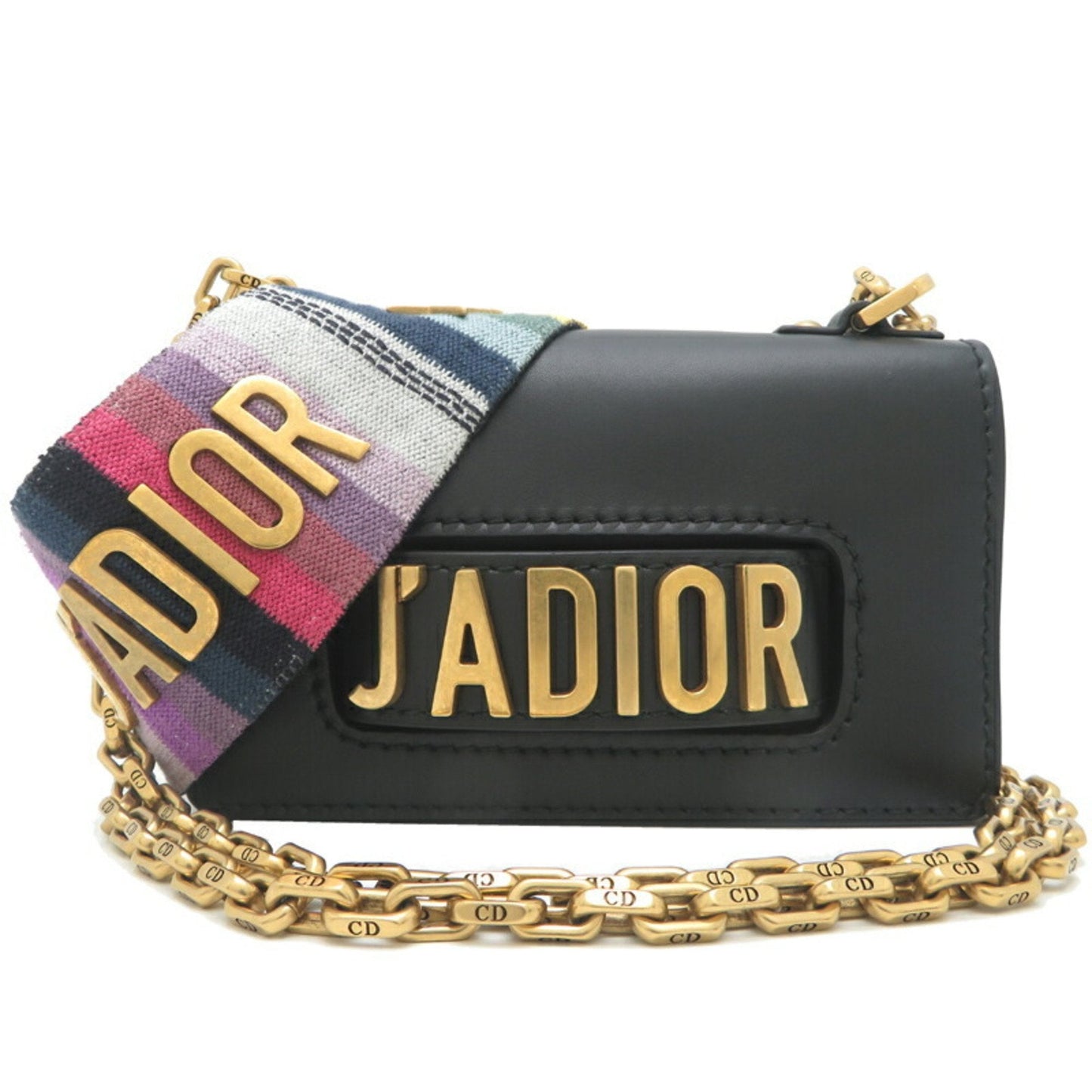 Christian Dior Black Leather Shoulder Bag  