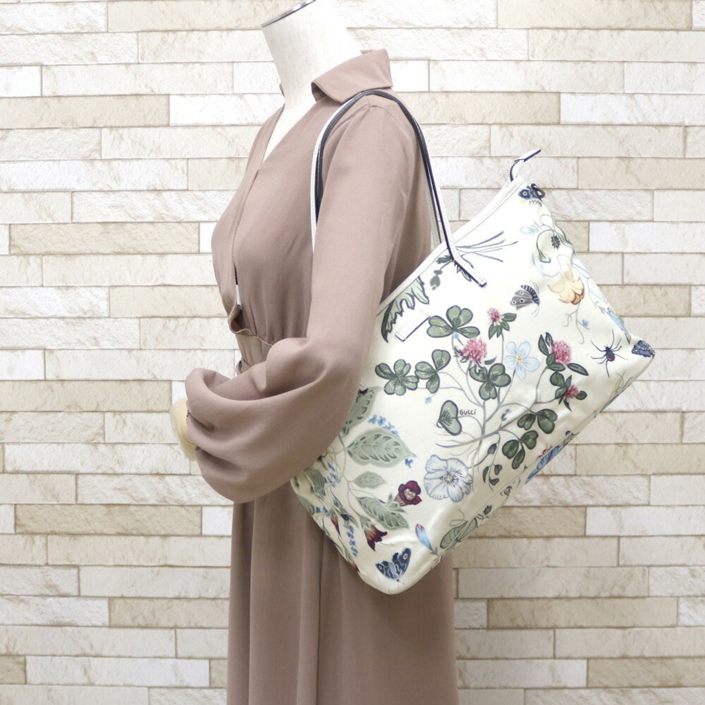 Gucci Flora Yellow Nylon Shoulder Bag