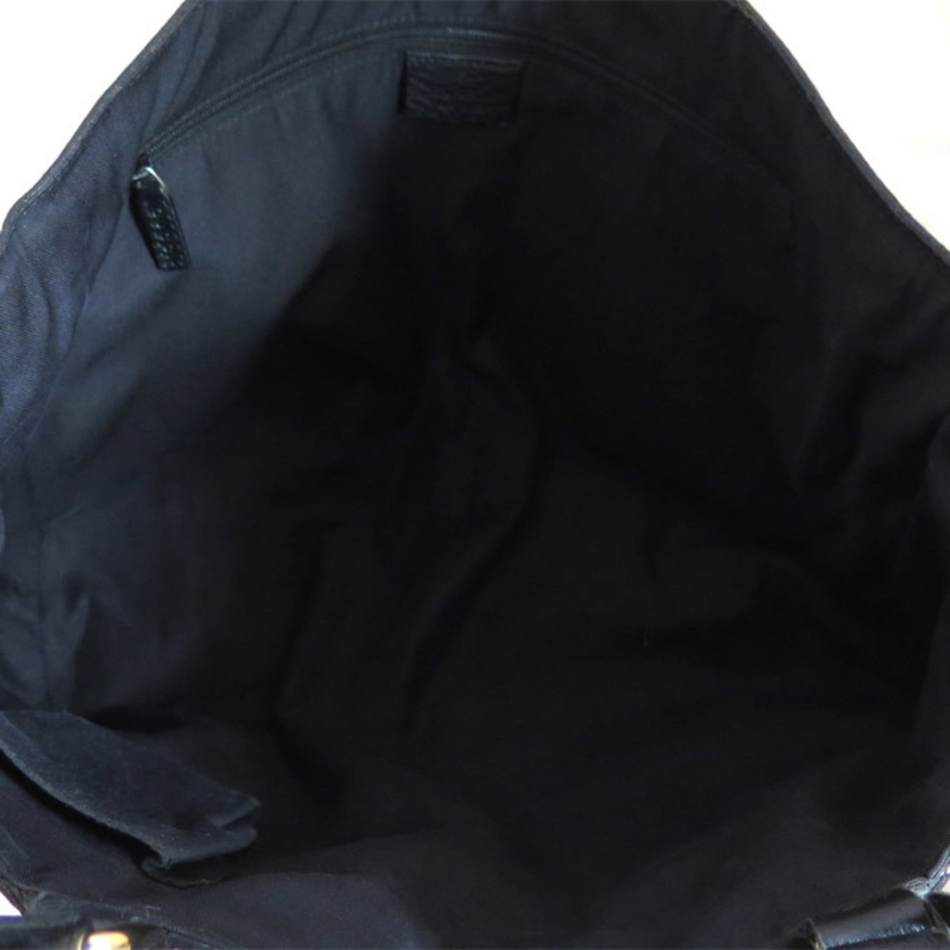 Gucci Black Leather Canvas Tote Style 34