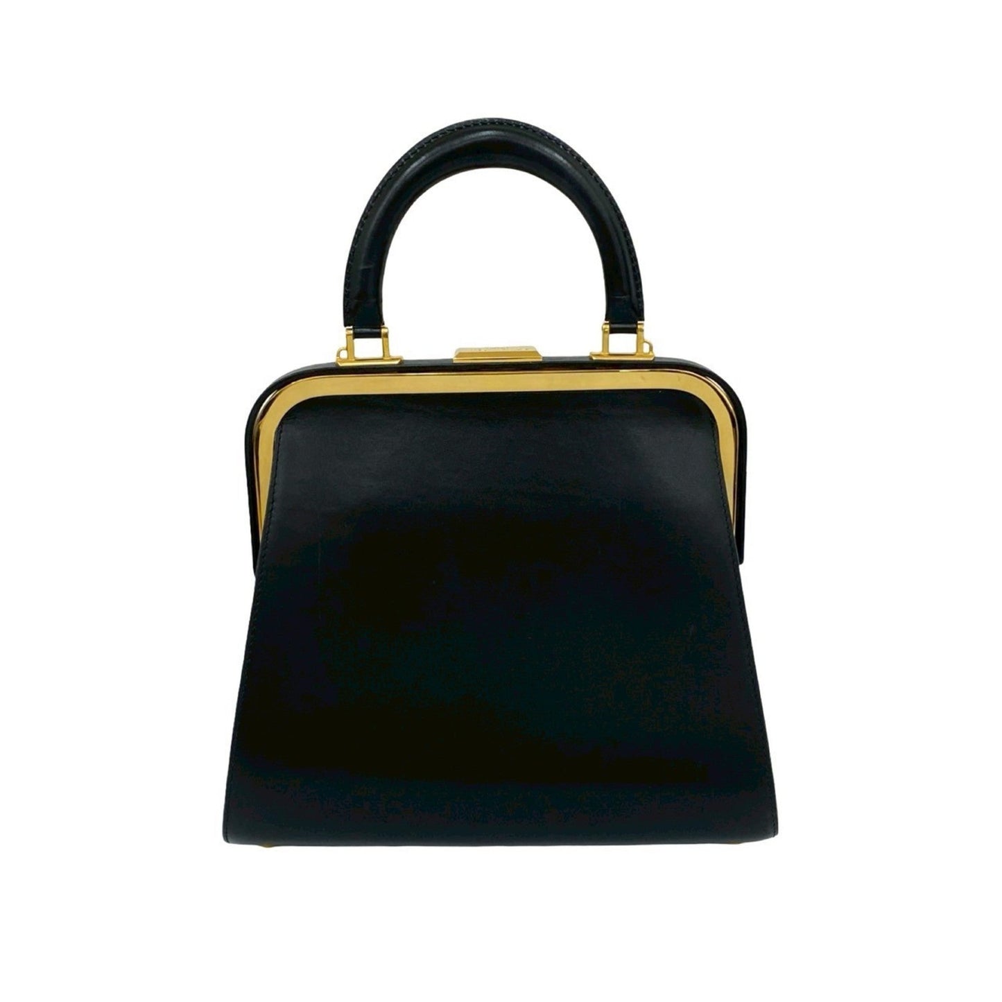 Christian Dior Black Leather Handbag Tote Bag  