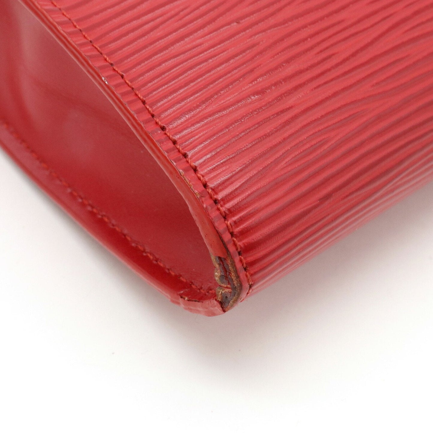 LOUIS VUITTON Epi Pochette Accessoire Handbag Leather Red Castilian