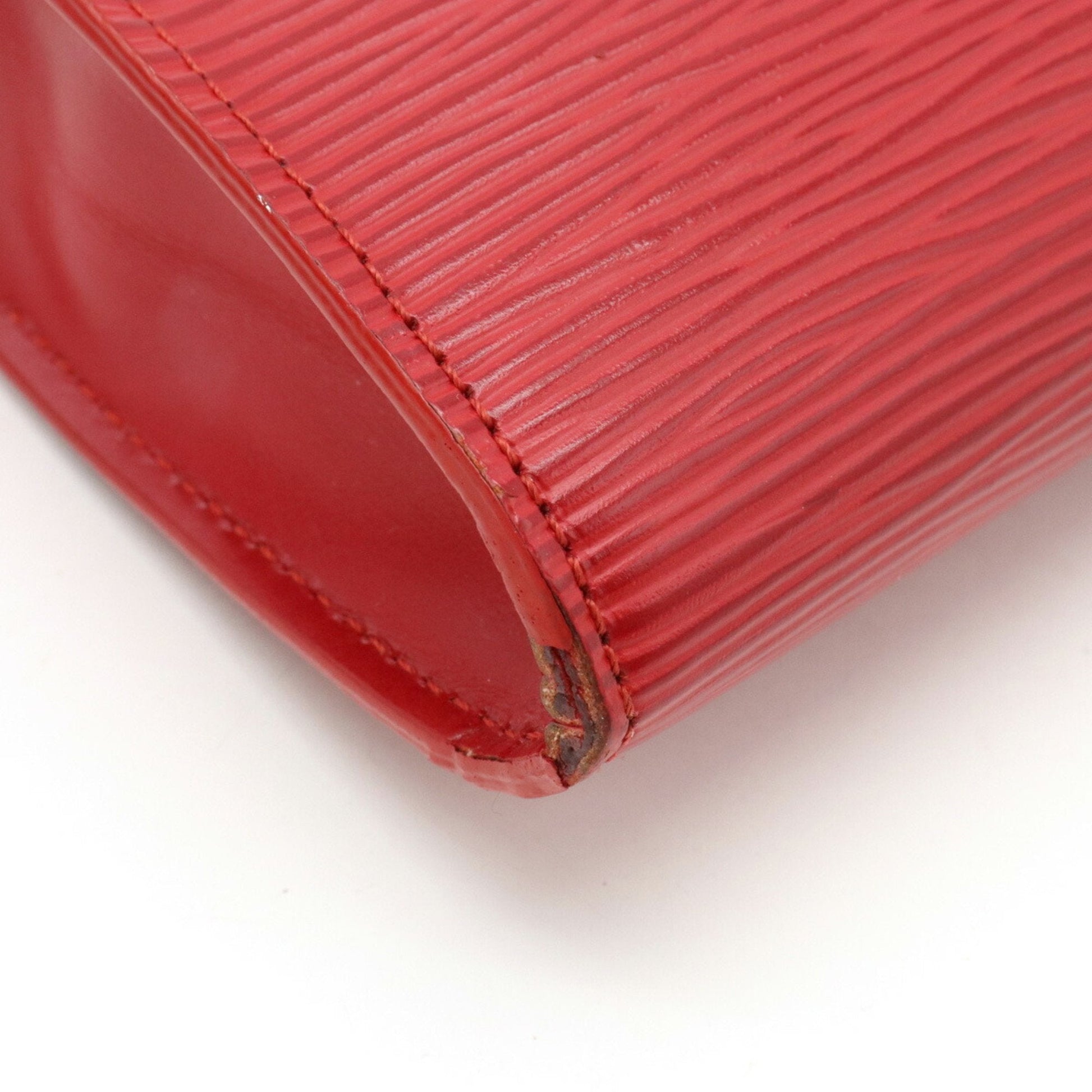 LOUIS VUITTON Epi Pochette Accessoire Handbag Leather Red Castilian