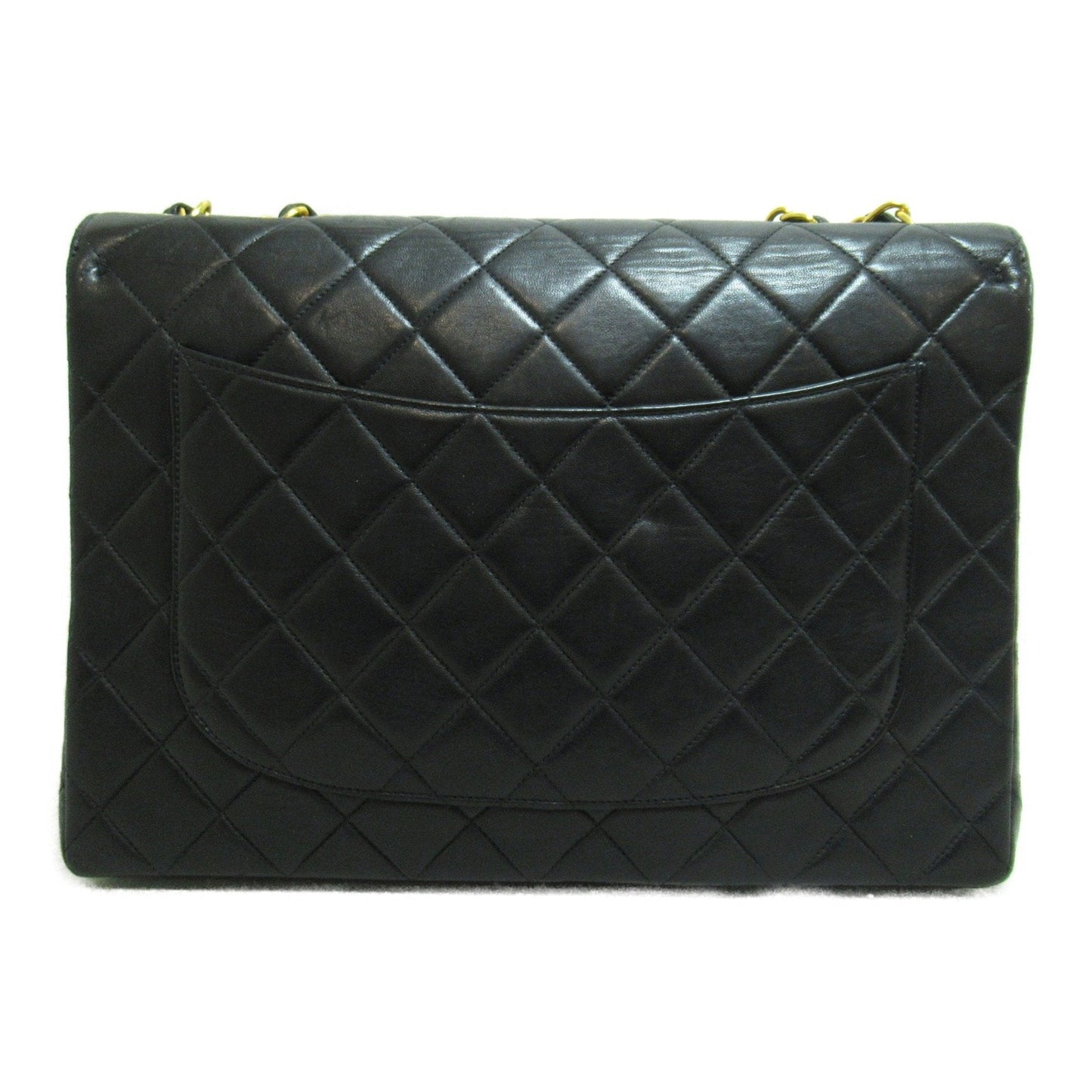 CHANEL Big Matelasse ChainShoulder Bag Black Lambskin sheep leather