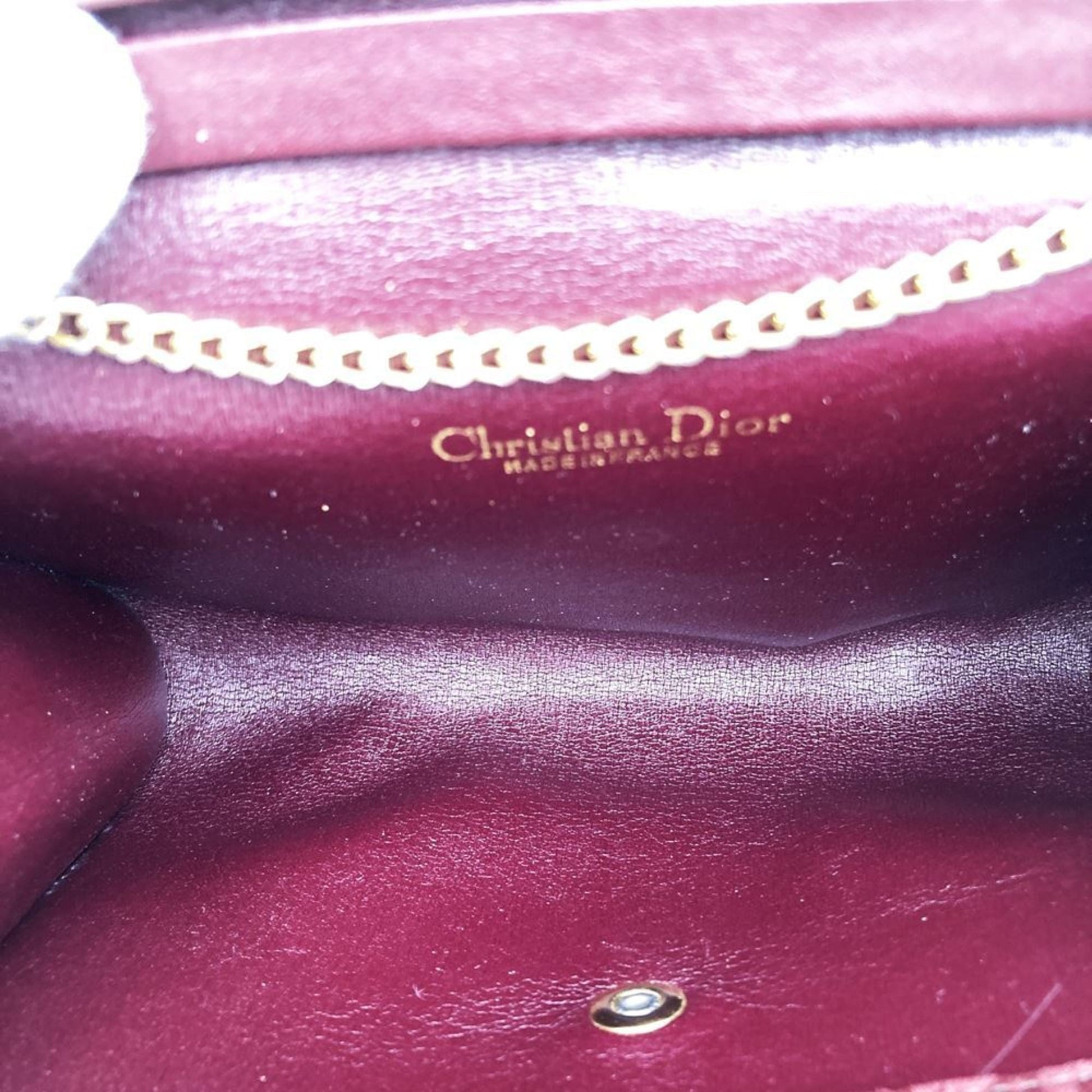 Christian Dior Red Color Canvas Pouch Shoulder Bag  