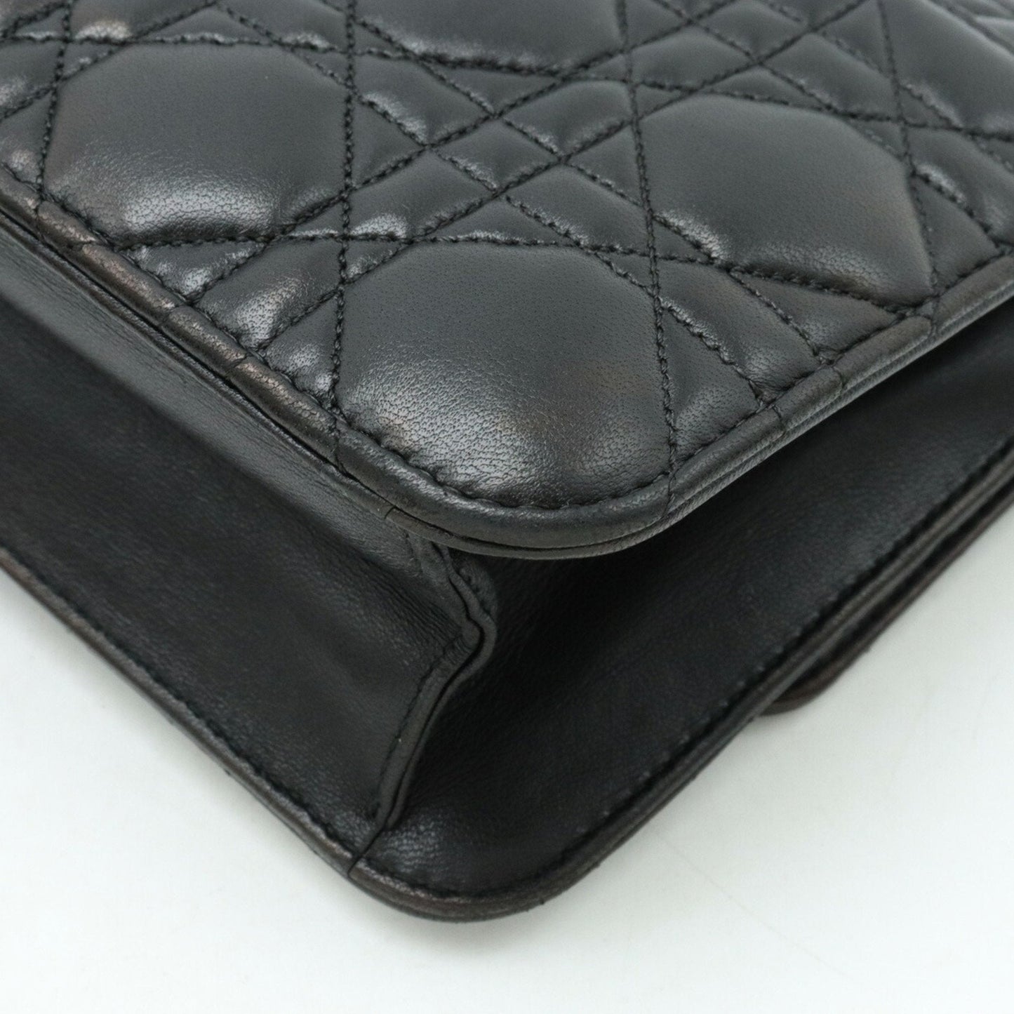 Christian Dior Miss Dior Black Leather Clutch Bag  