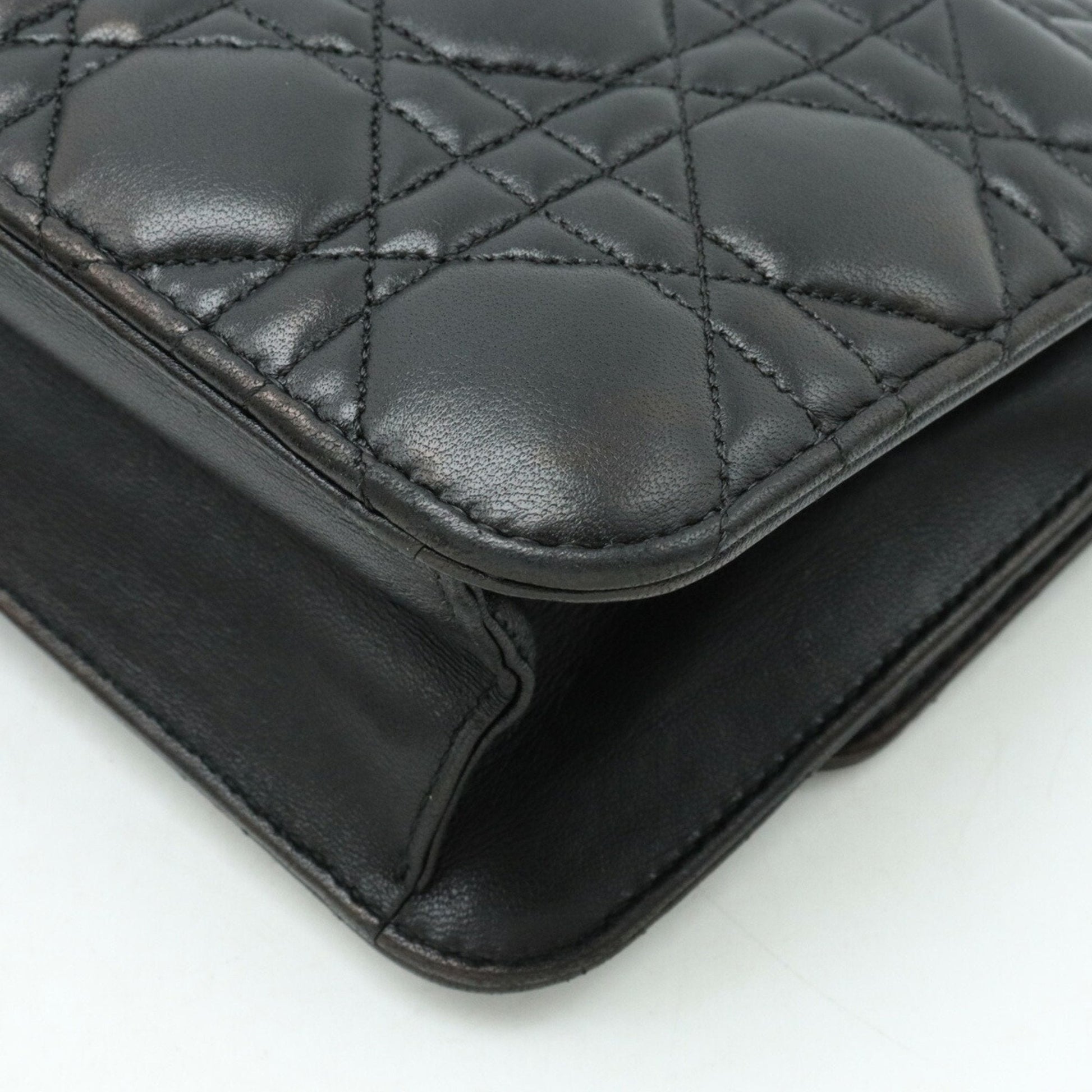 Christian Dior Miss Dior Black Leather Clutch Bag  