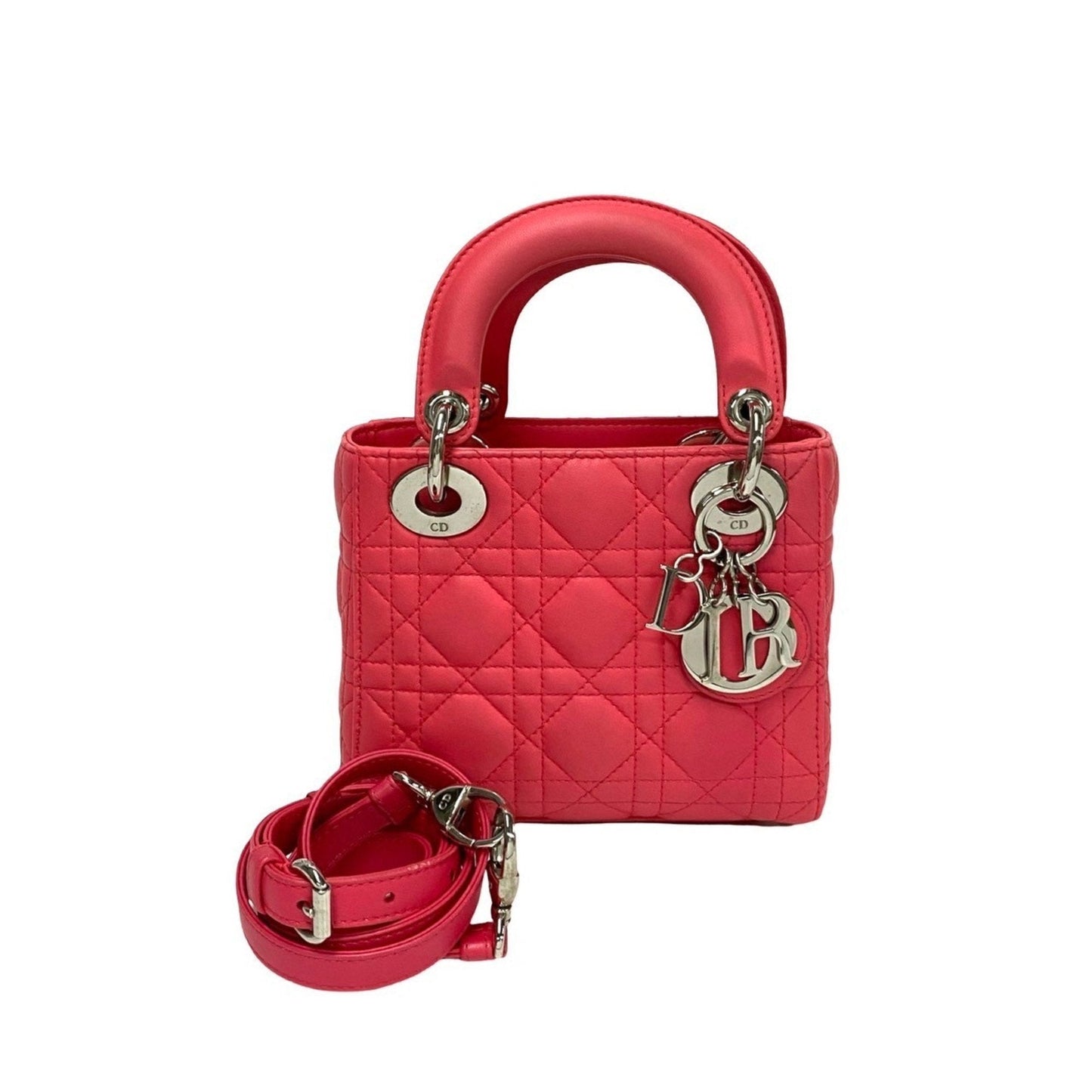 Christian Dior Pink Leather Handbag Shoulder Bag  