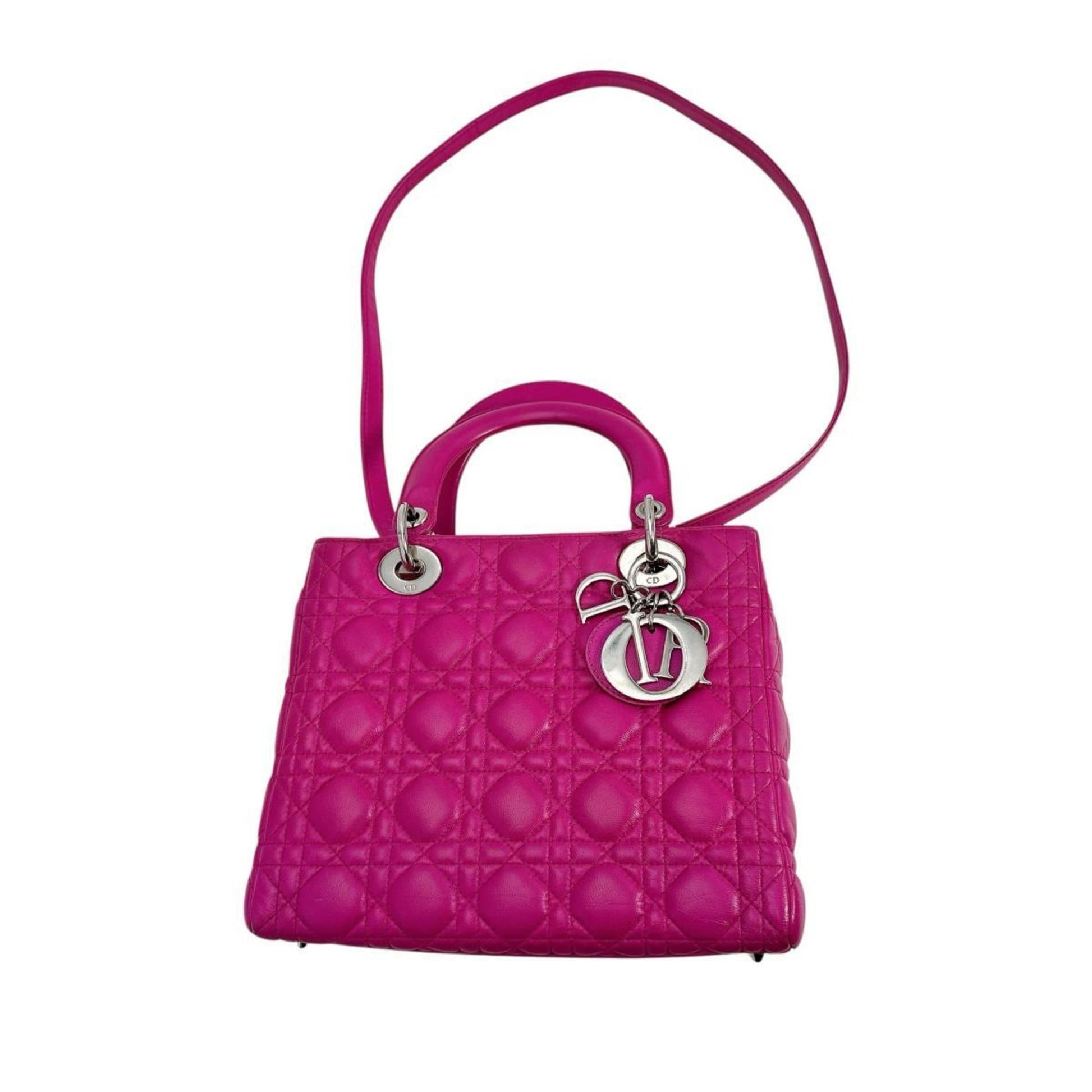 Christian Dior Pink Leather Handbag Shoulder Bag  