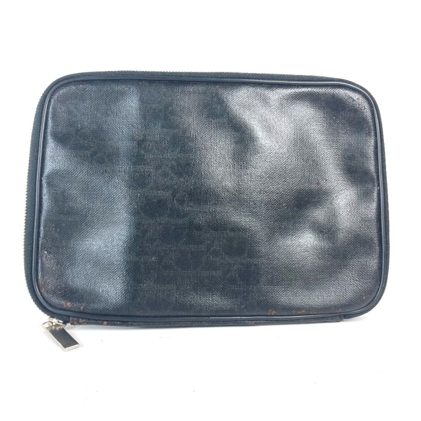 Christian Dior Black Pvc Clutch Bag Pouch  