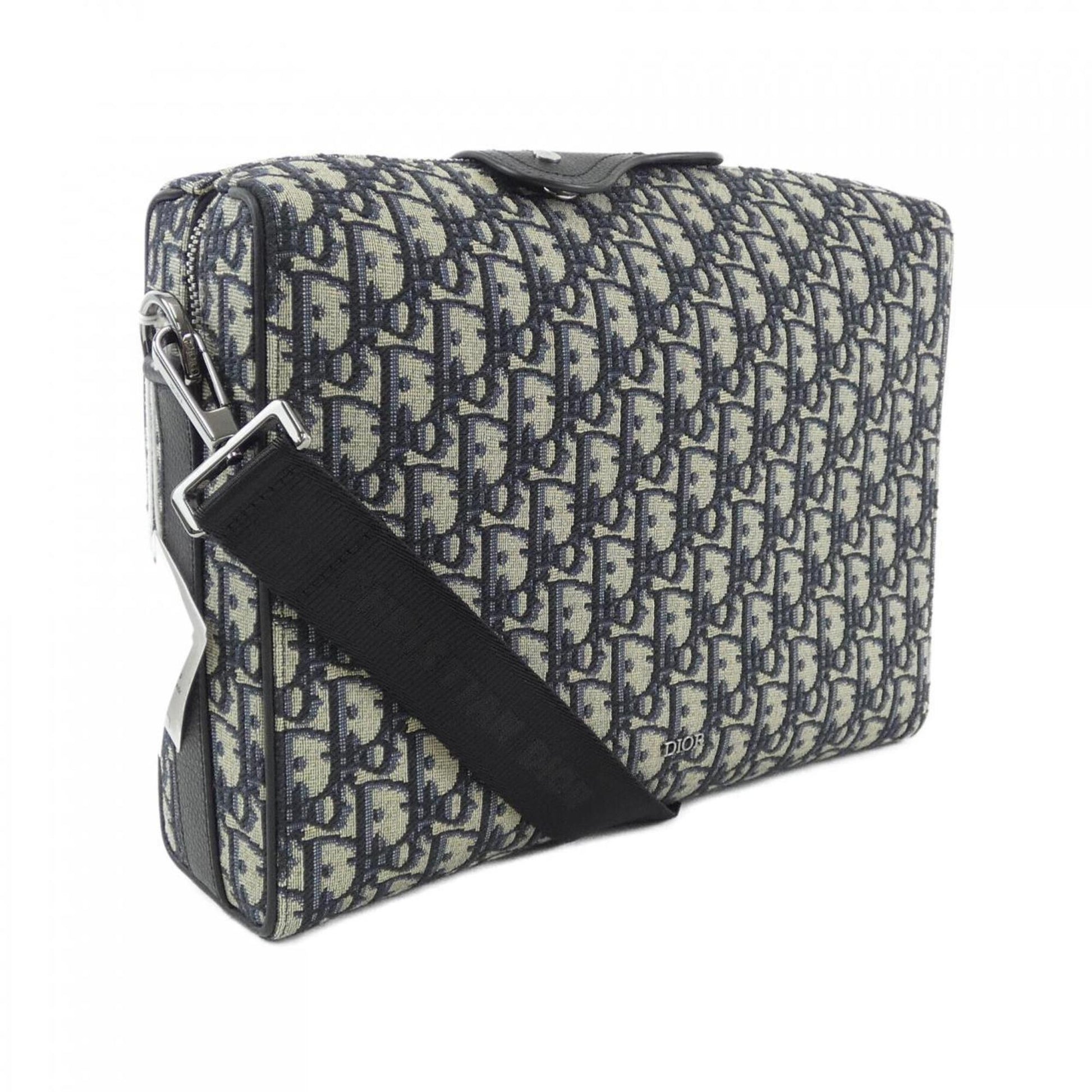 Christian Dior Beige Navy Handbag Shoulder Bag  