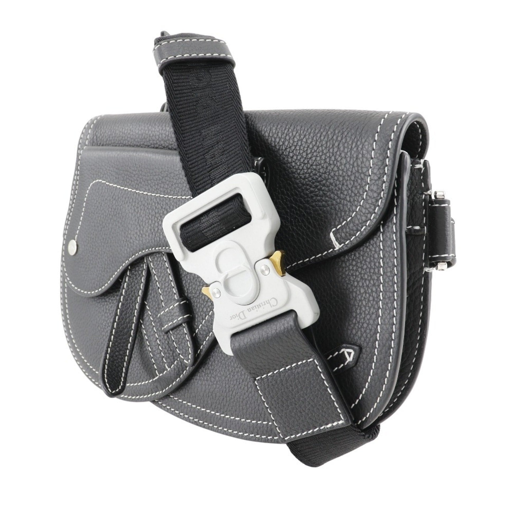 Christian Dior Black Leather Sling Bag  
