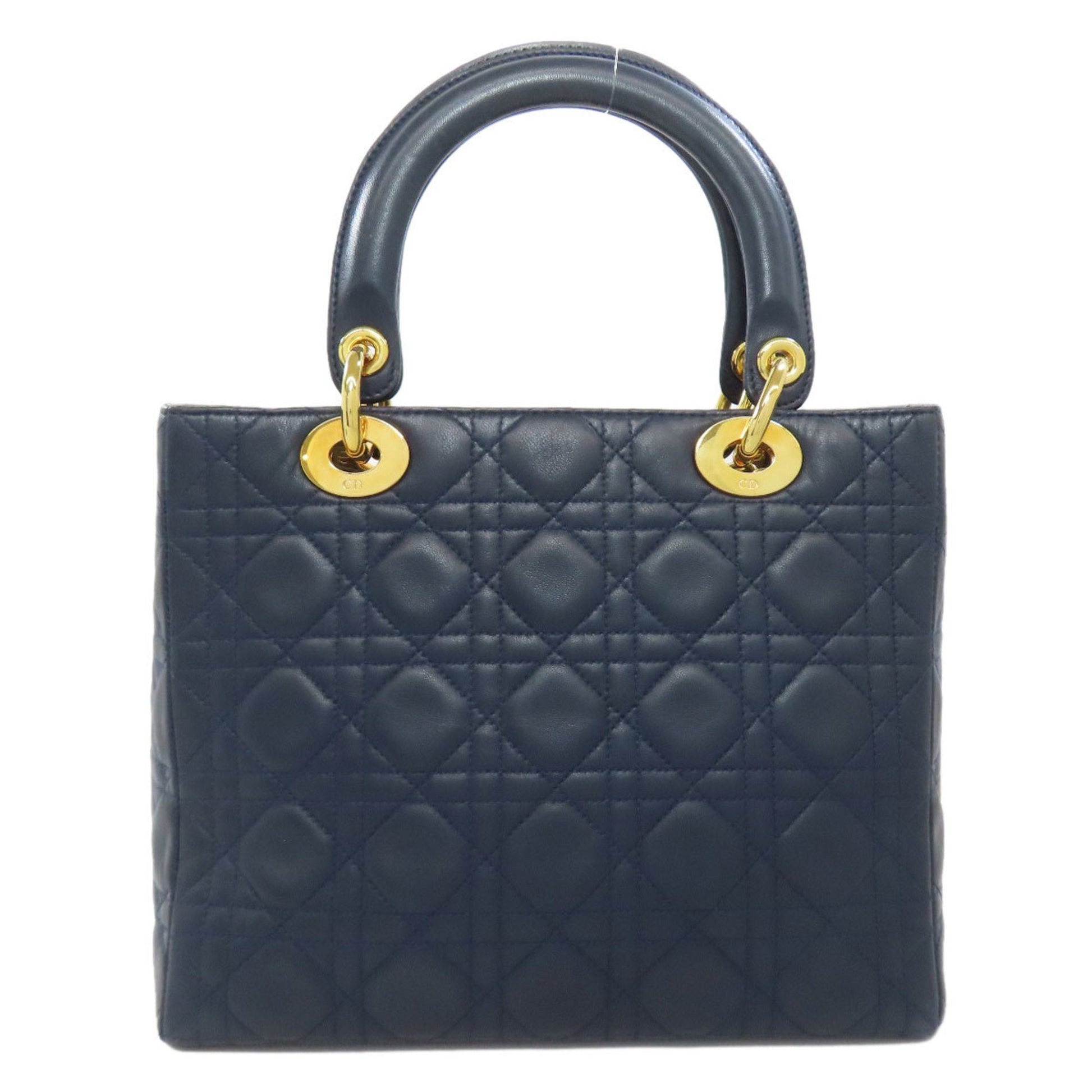 Christian Dior Navy Leather Handbag  