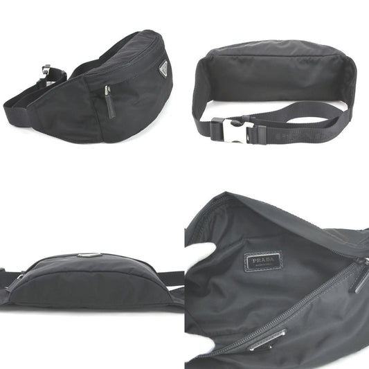 Prada waist Bag body nylon black unisex