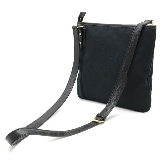 Gucci Leather Canvas Shoulder Bag