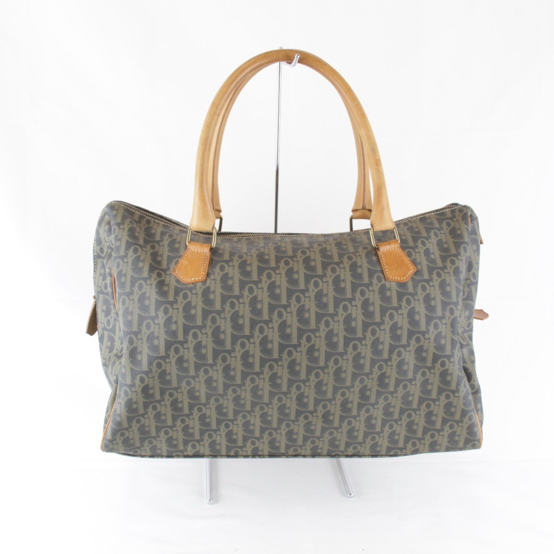 Christian Dior Brown Trotter Boston Bag  