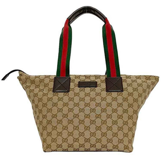 Gucci Leather Canvas Tote