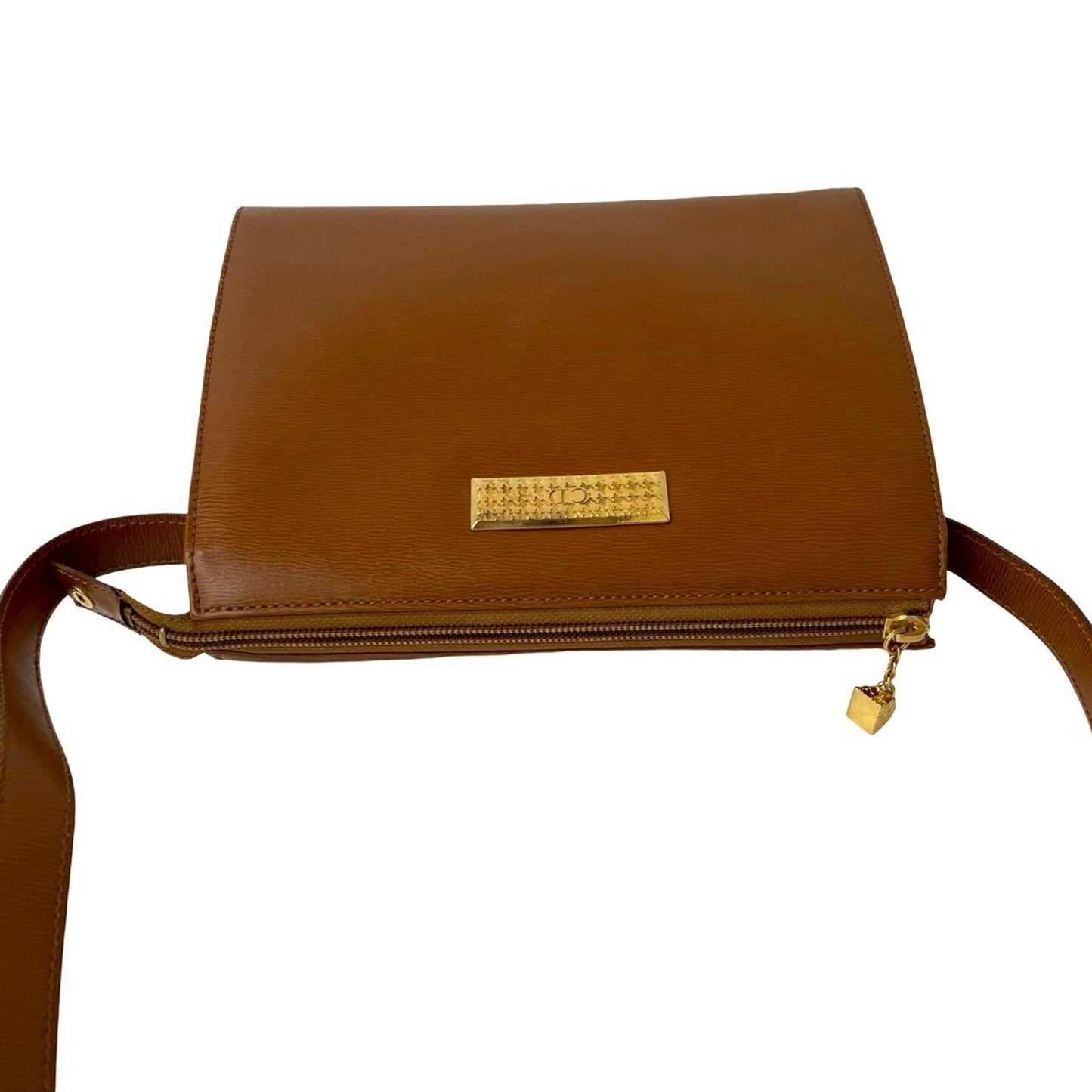 Christian Dior Brown Leather Pochette Shoulder Bag  