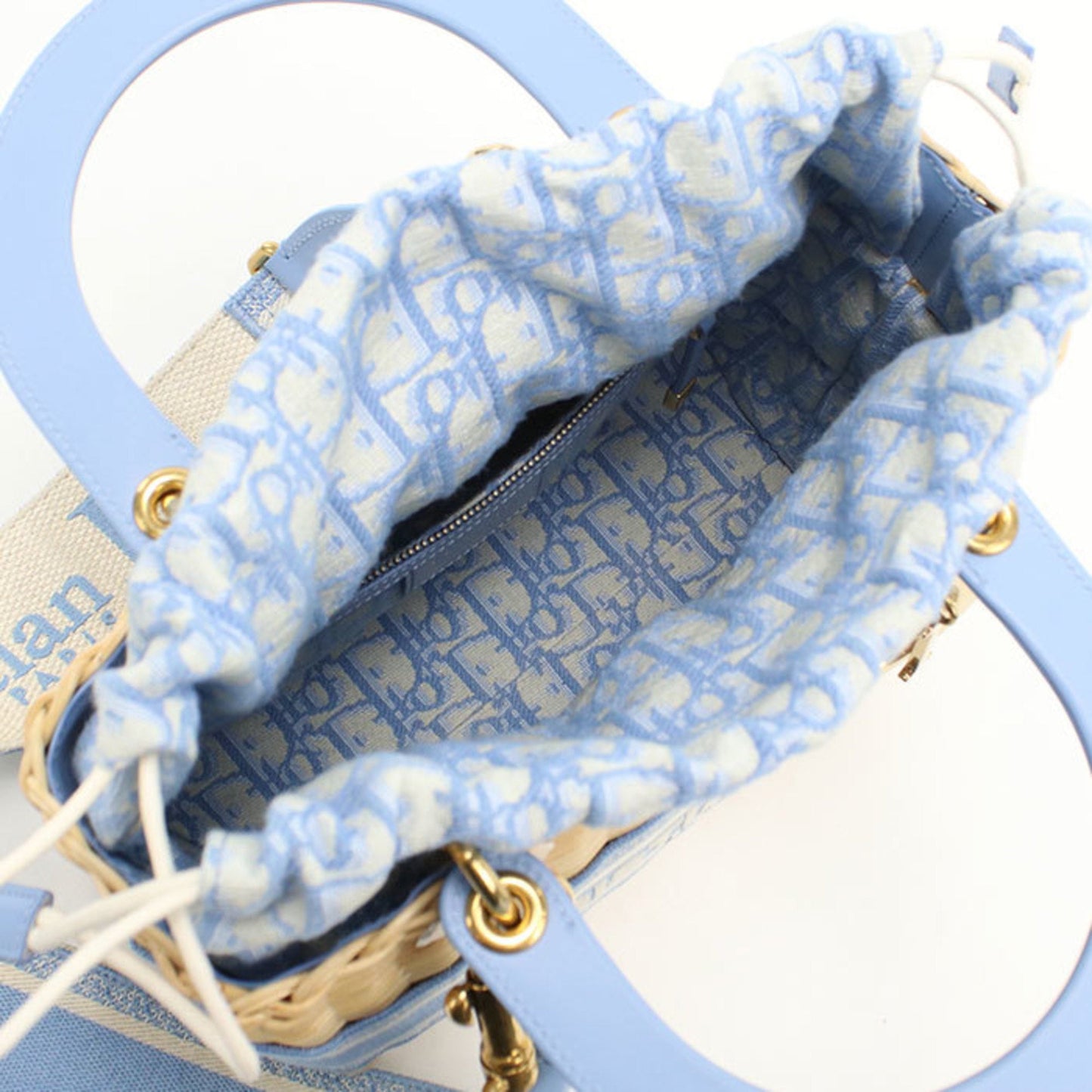 Christian Dior Beige Jacquard Handbag  