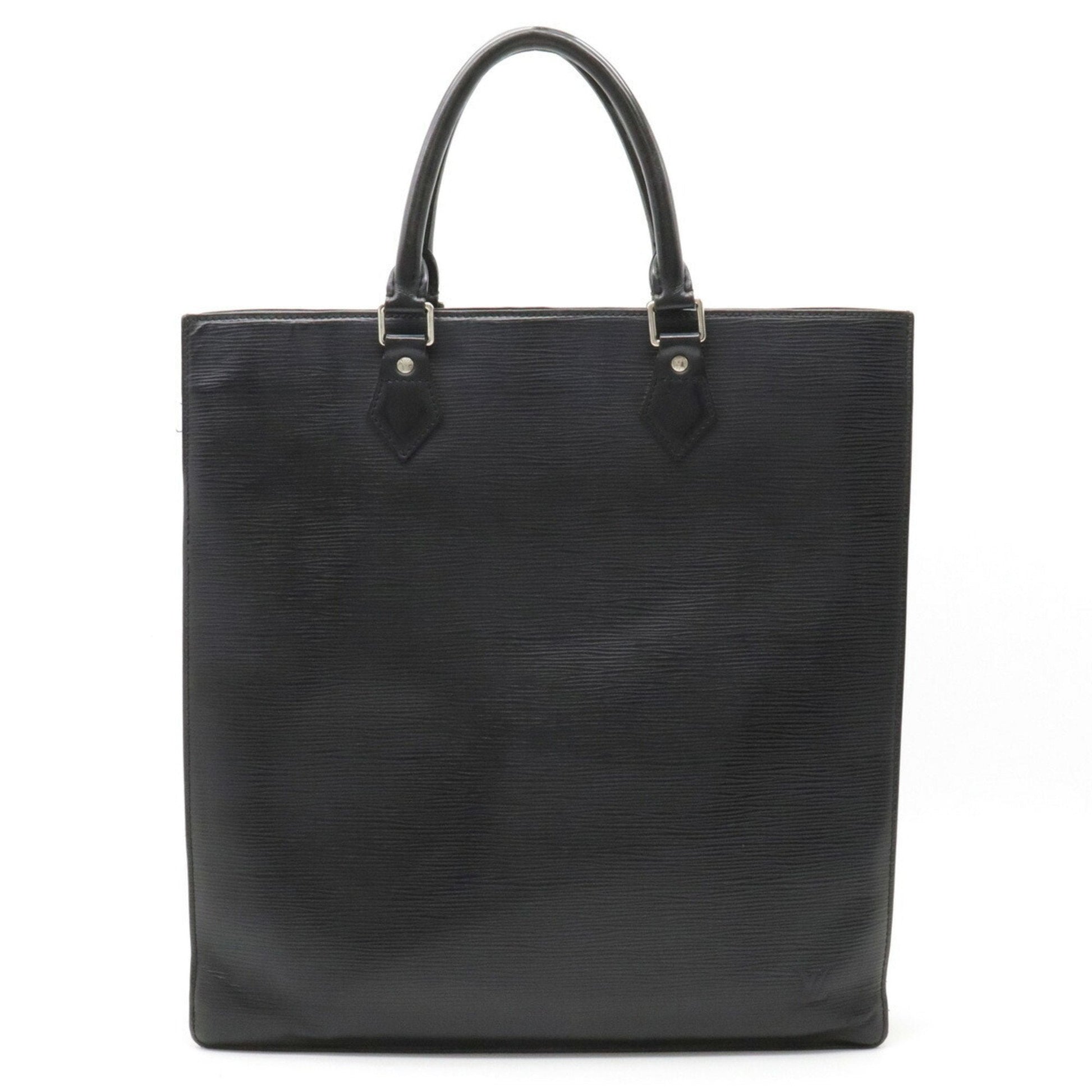 LOUIS VUITTON Epi Sac Pla Tote Bag Handbag Square Noir Black