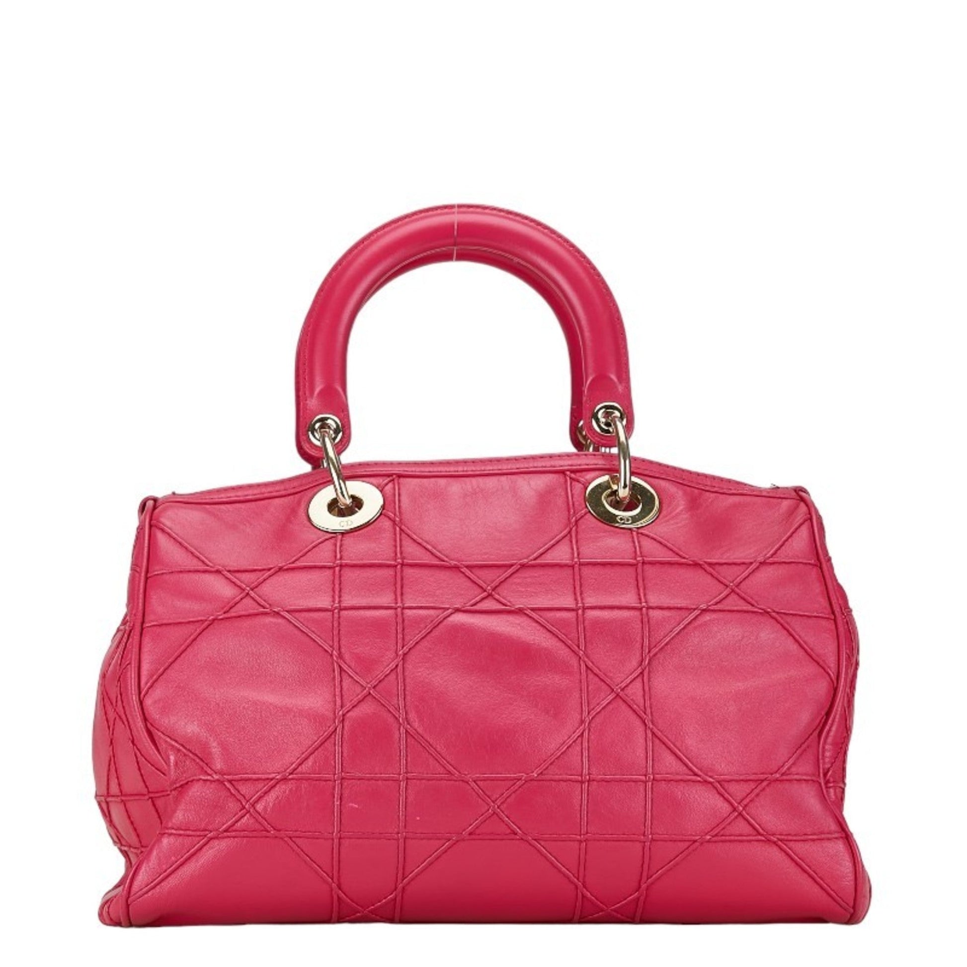 Christian Dior Pink Leather Handbag Shoulder Bag  