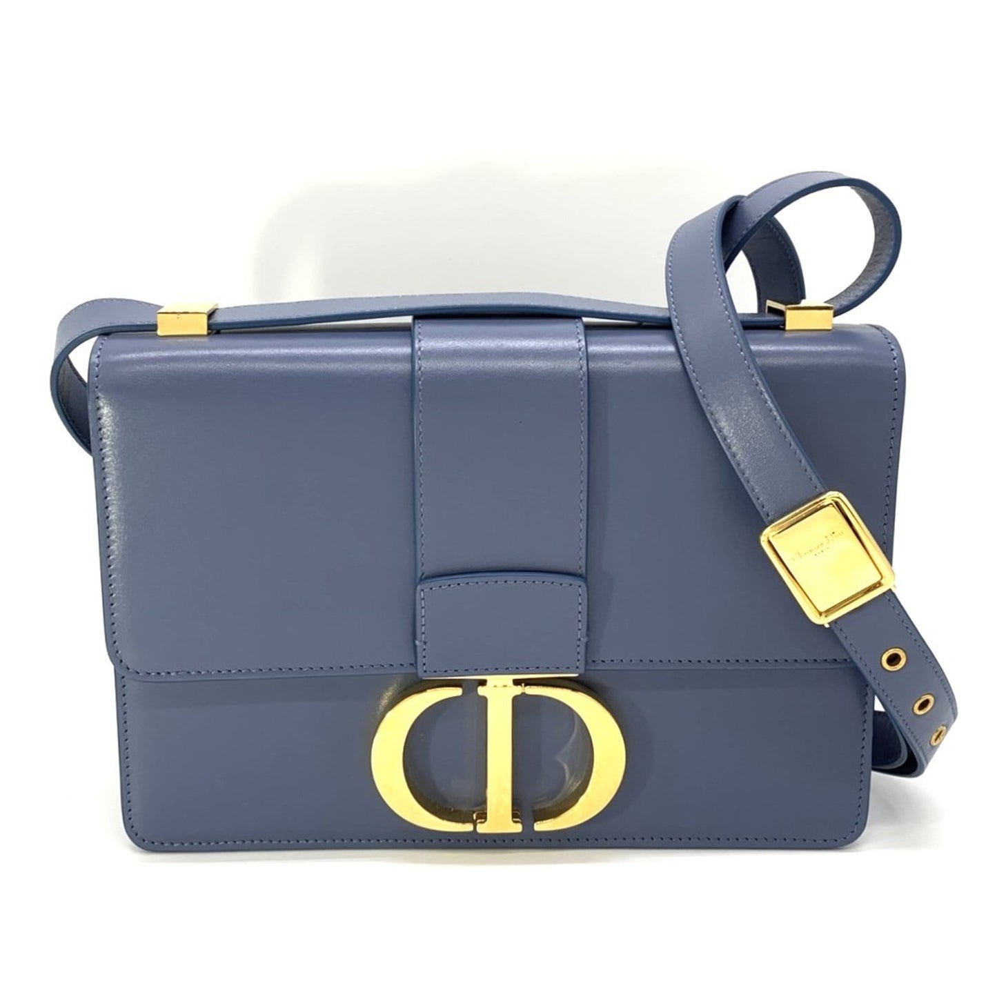 Christian Dior Blue Leather Shoulder Bag  