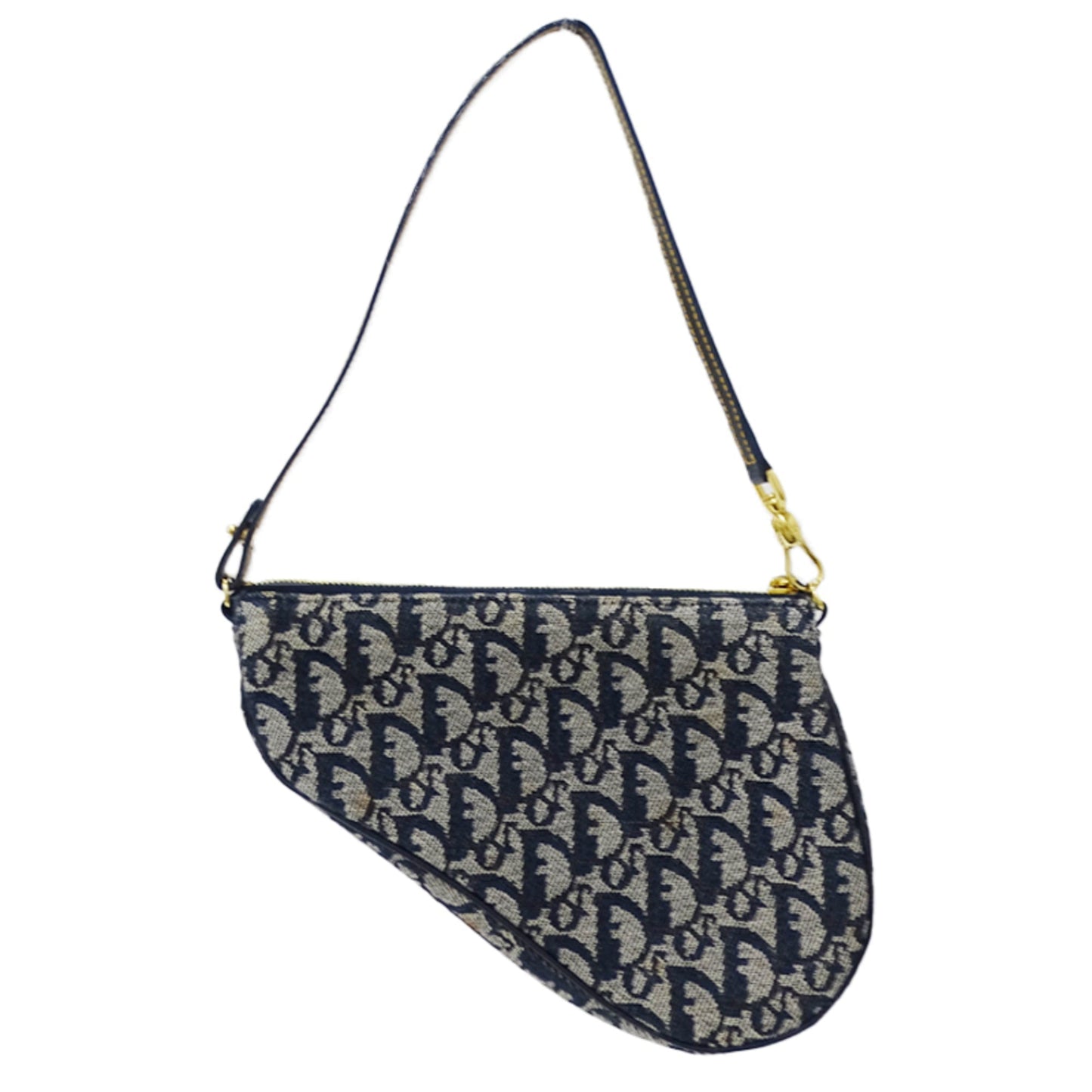 Christian Dior Blue Jacquard Shoulder Bag  