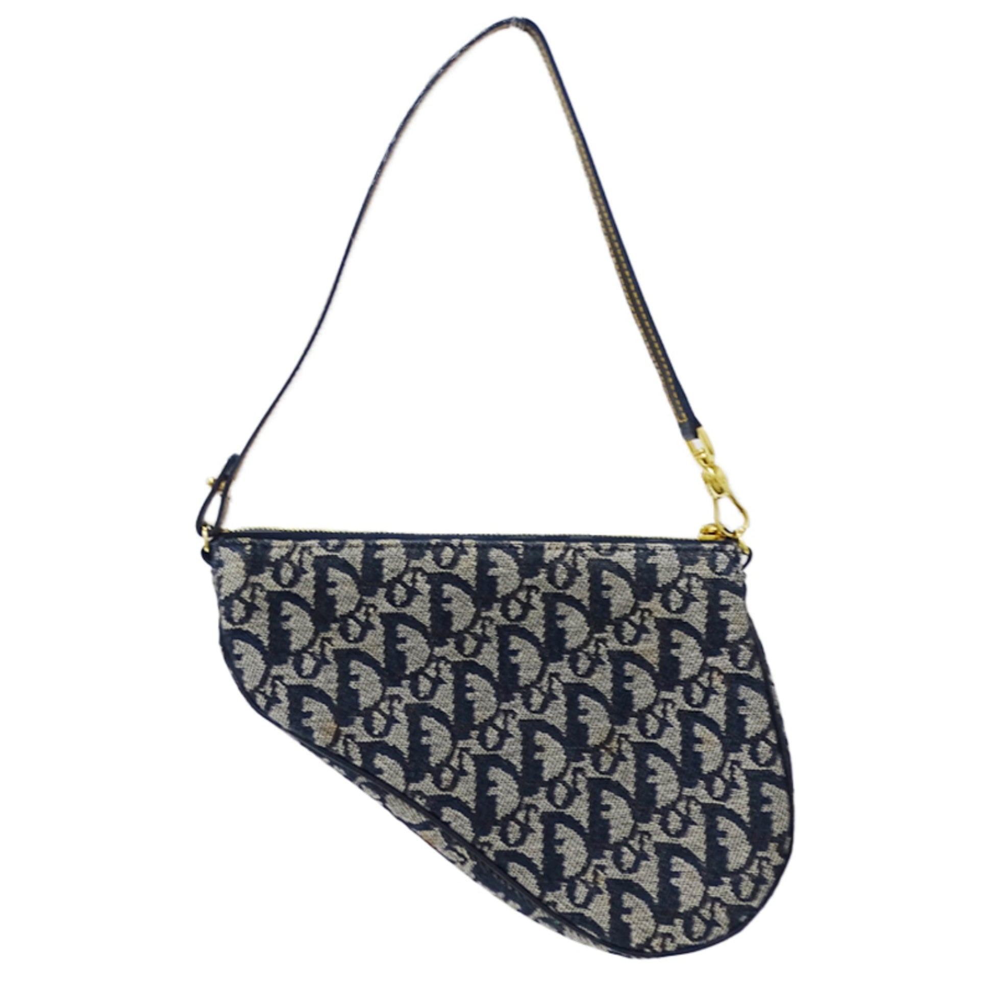 Christian Dior Blue Jacquard Shoulder Bag  