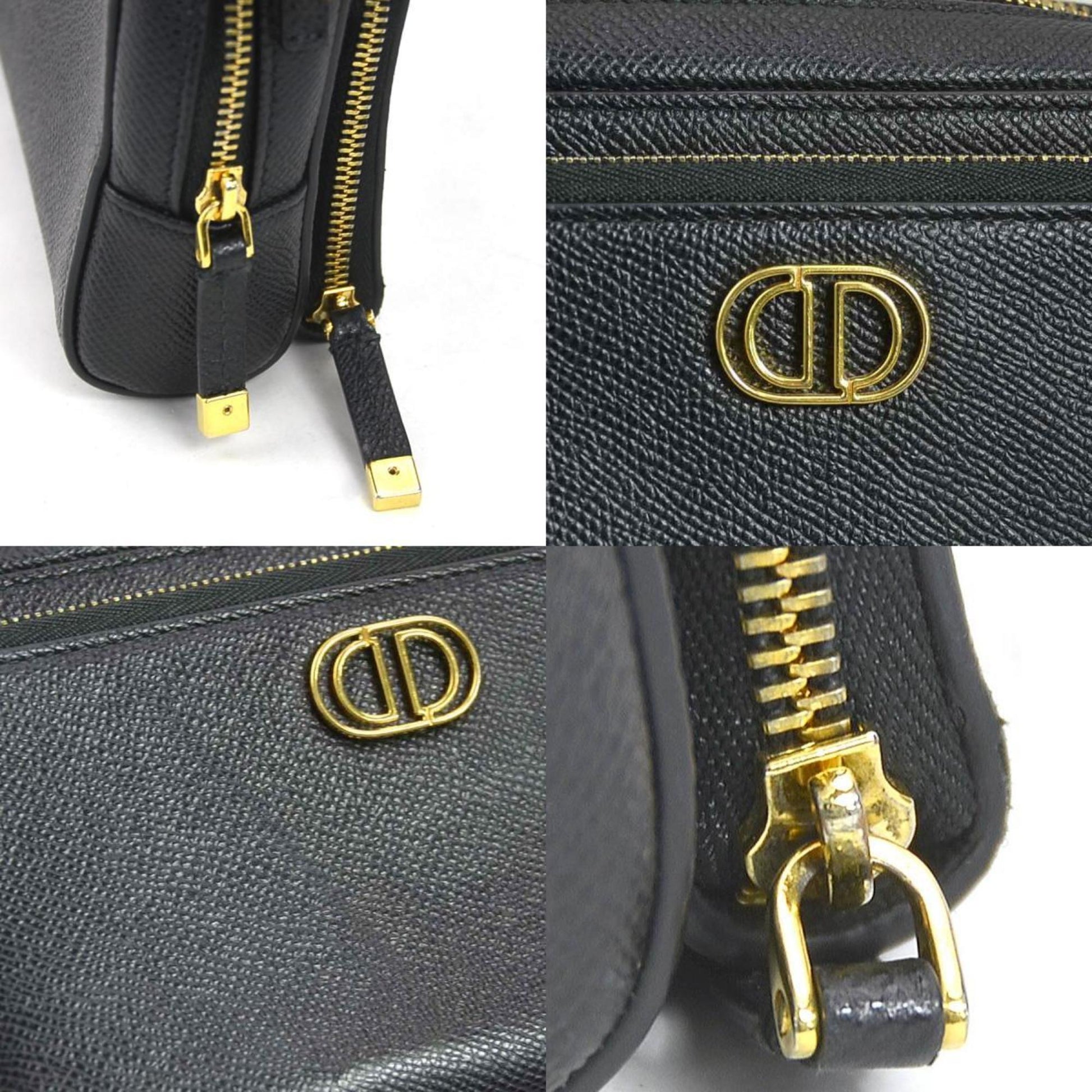 Christian Dior Black Leather Shoulder Bag  
