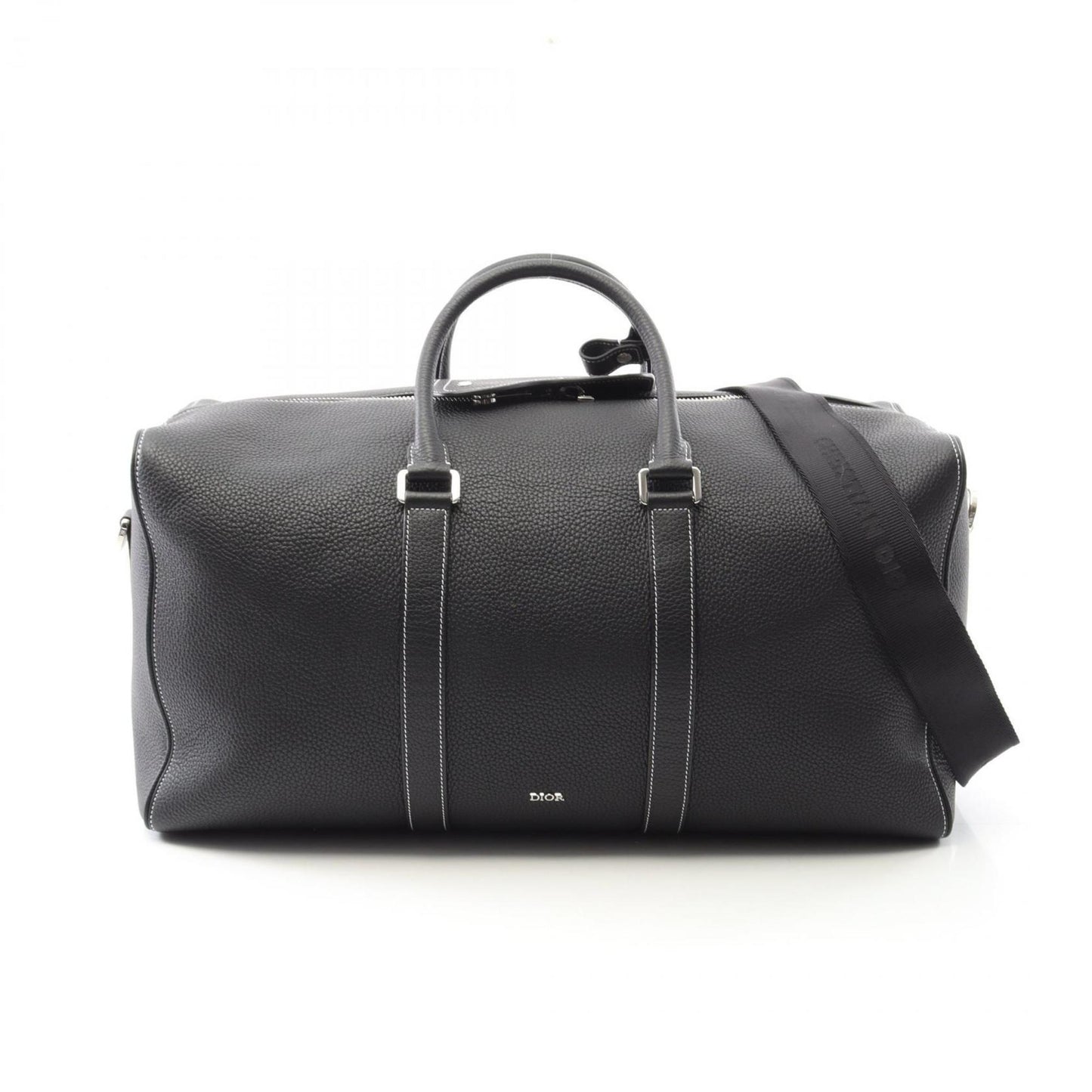 Christian Dior Black Leather Boston Bag  