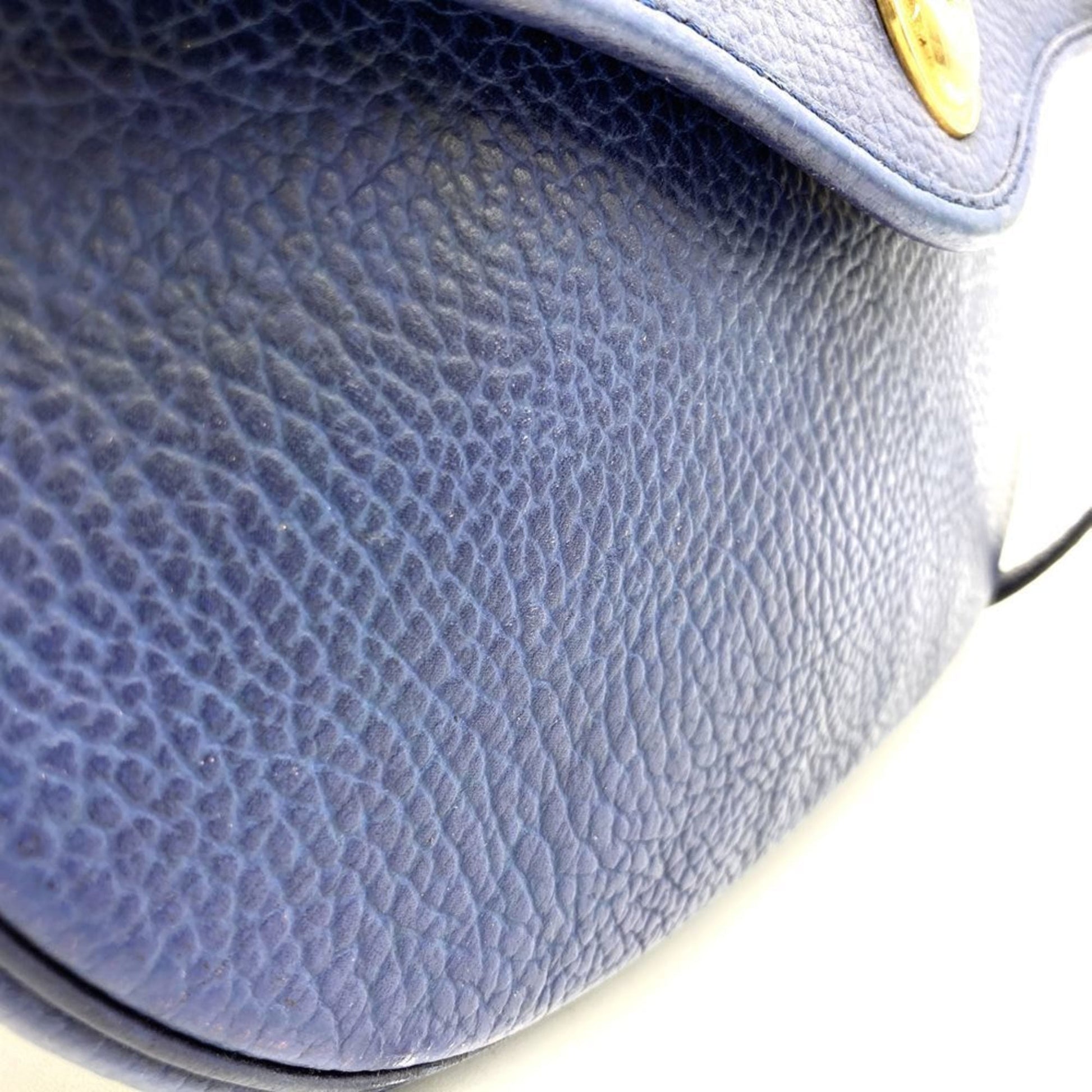 Christian Dior Navy Leather Shoulder Bag  