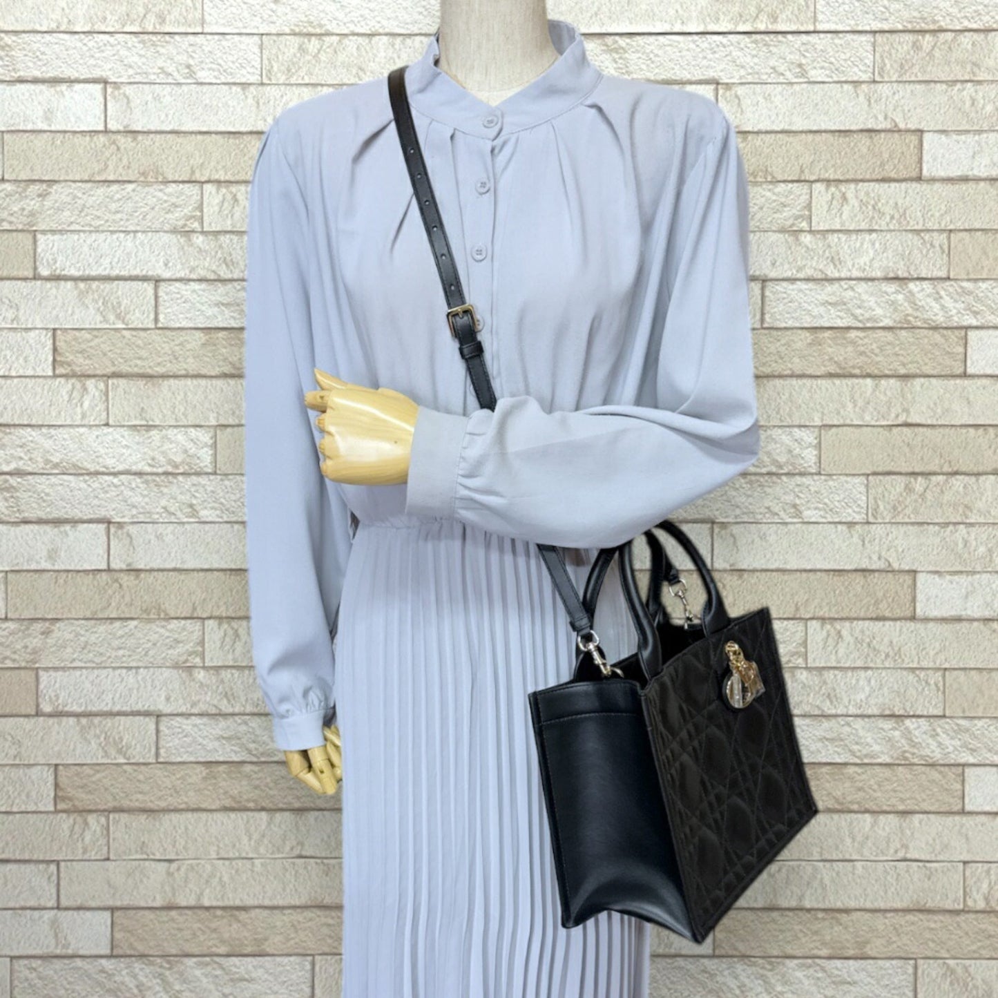 Christian Dior Black Leather Shoulder Bag  