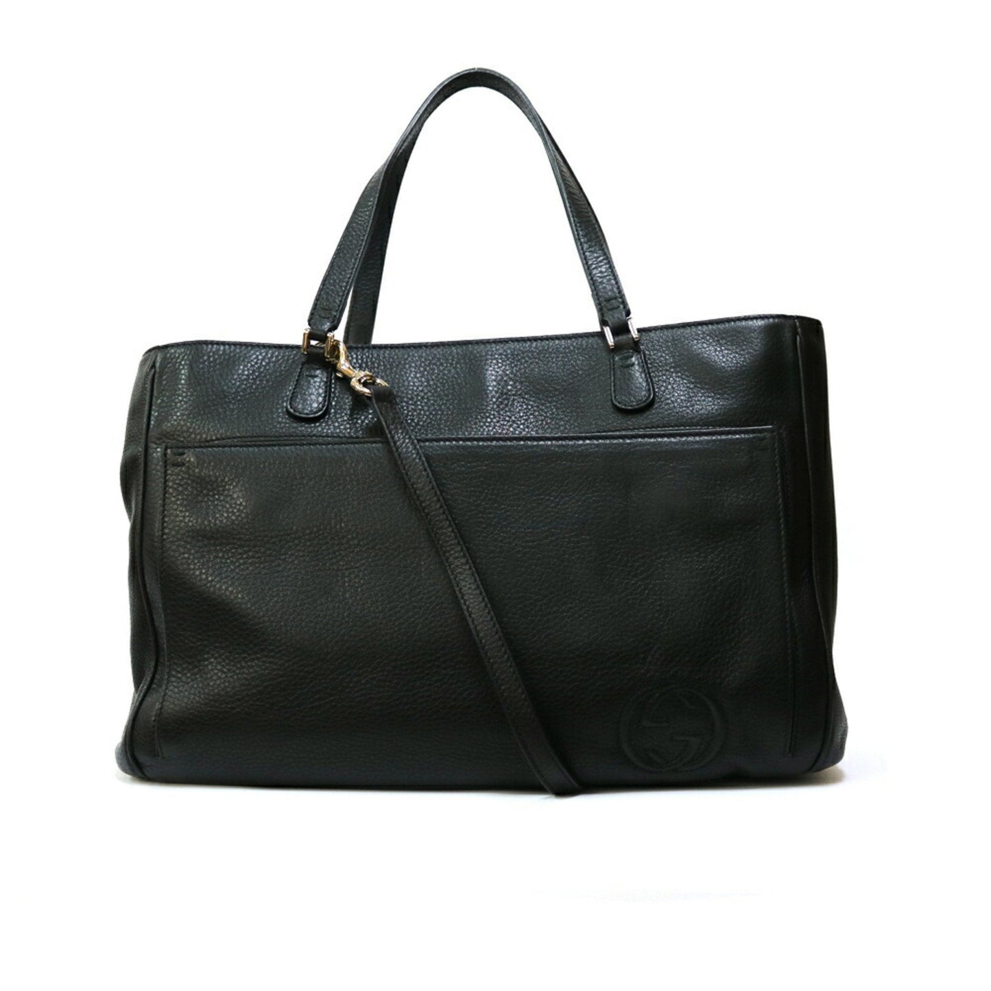 Gucci Black Leather Shoulder Bag Style 5