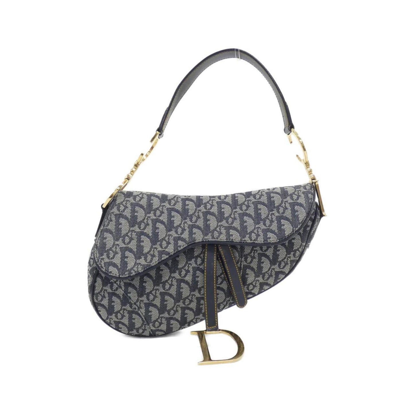 Christian Dior Blue Canvas Shoulder Bag  
