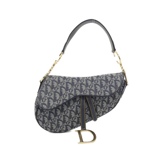 Christian Dior Blue Canvas Shoulder Bag  