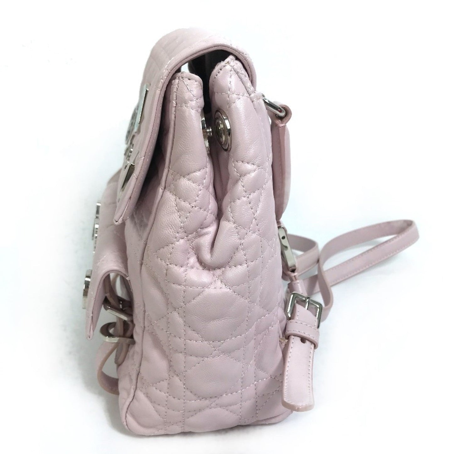 Christian Dior Pink Leather Backpack  