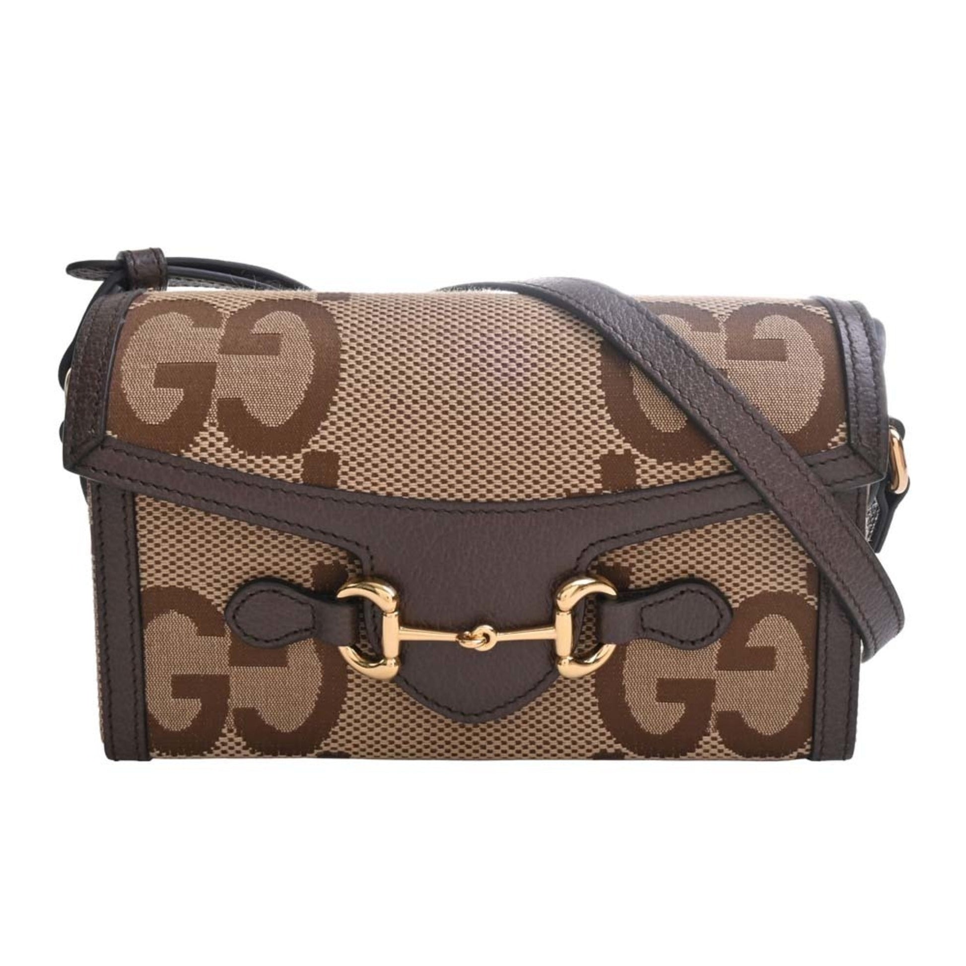 Gucci Leather Canvas Shoulder Bag