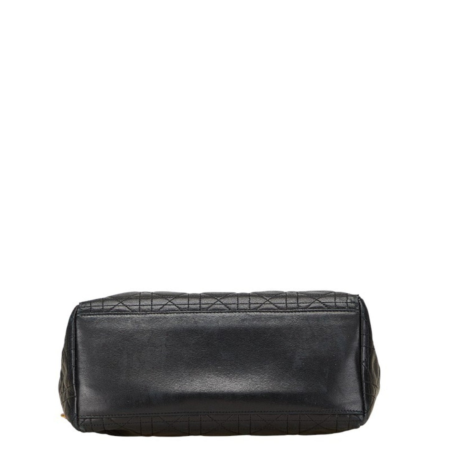 Christian Dior Lady Dior Black Leather Handbag  