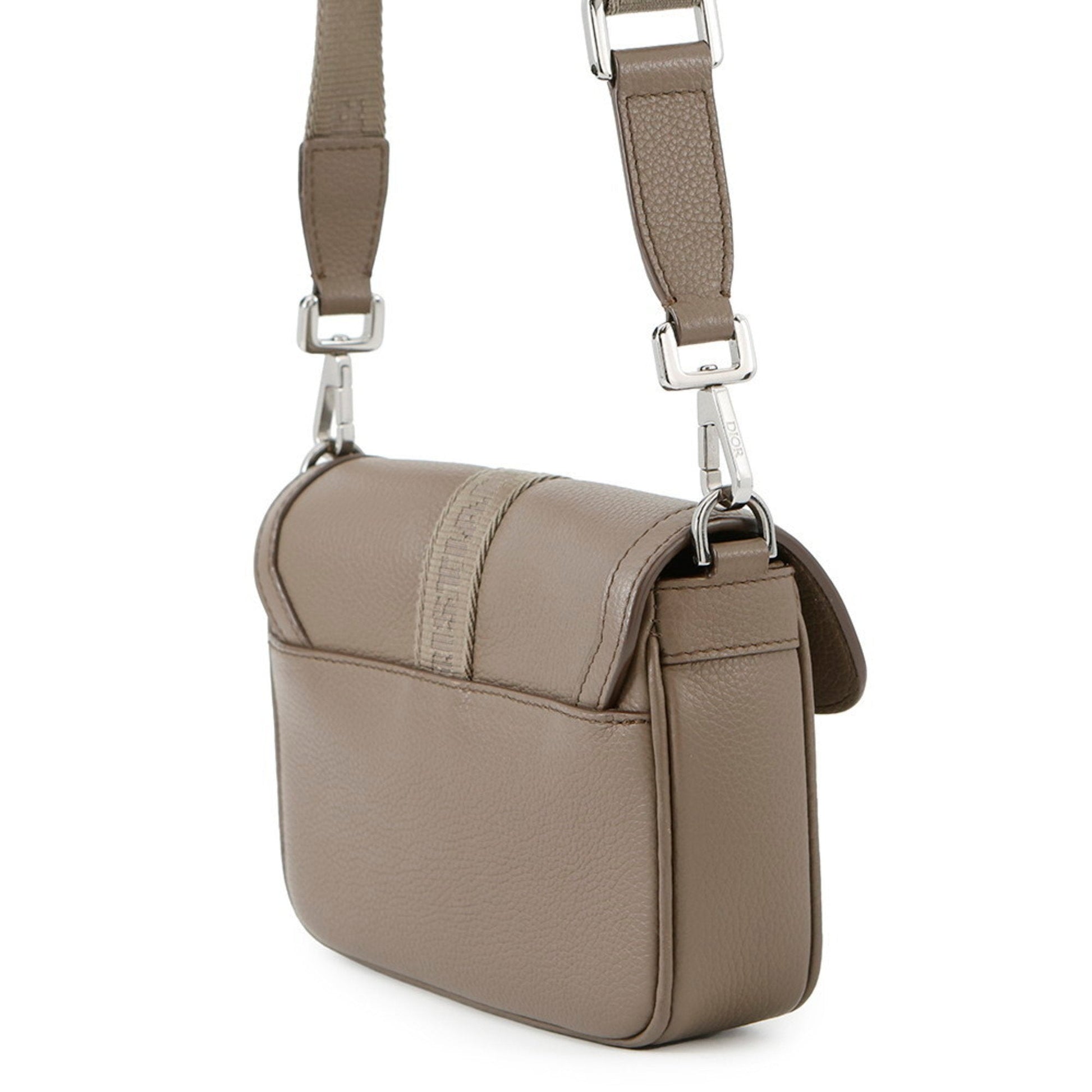 Christian Dior Olive Leather Shoulder Bag  